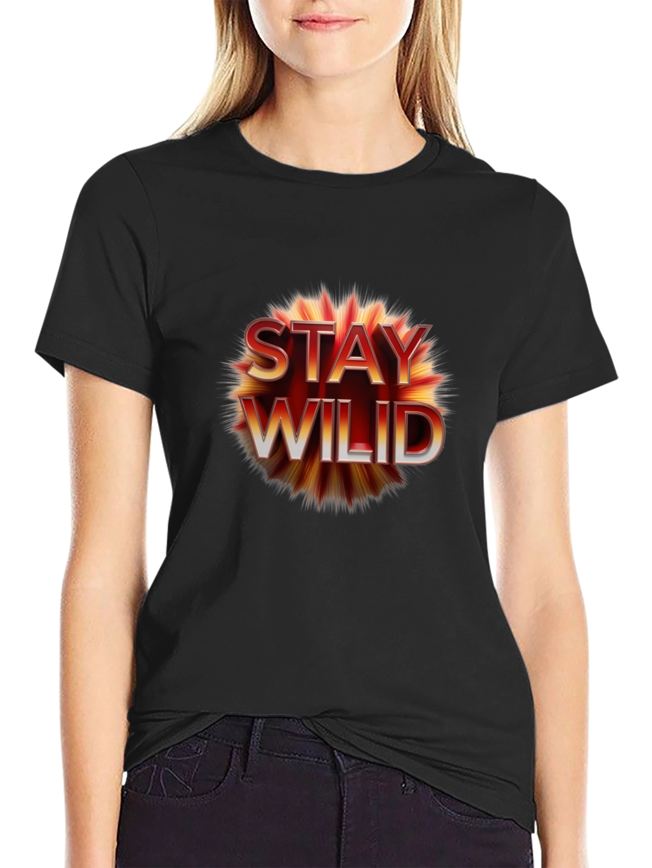 Stay Wild Graphic Tee - Black Unisex T-Shirt
