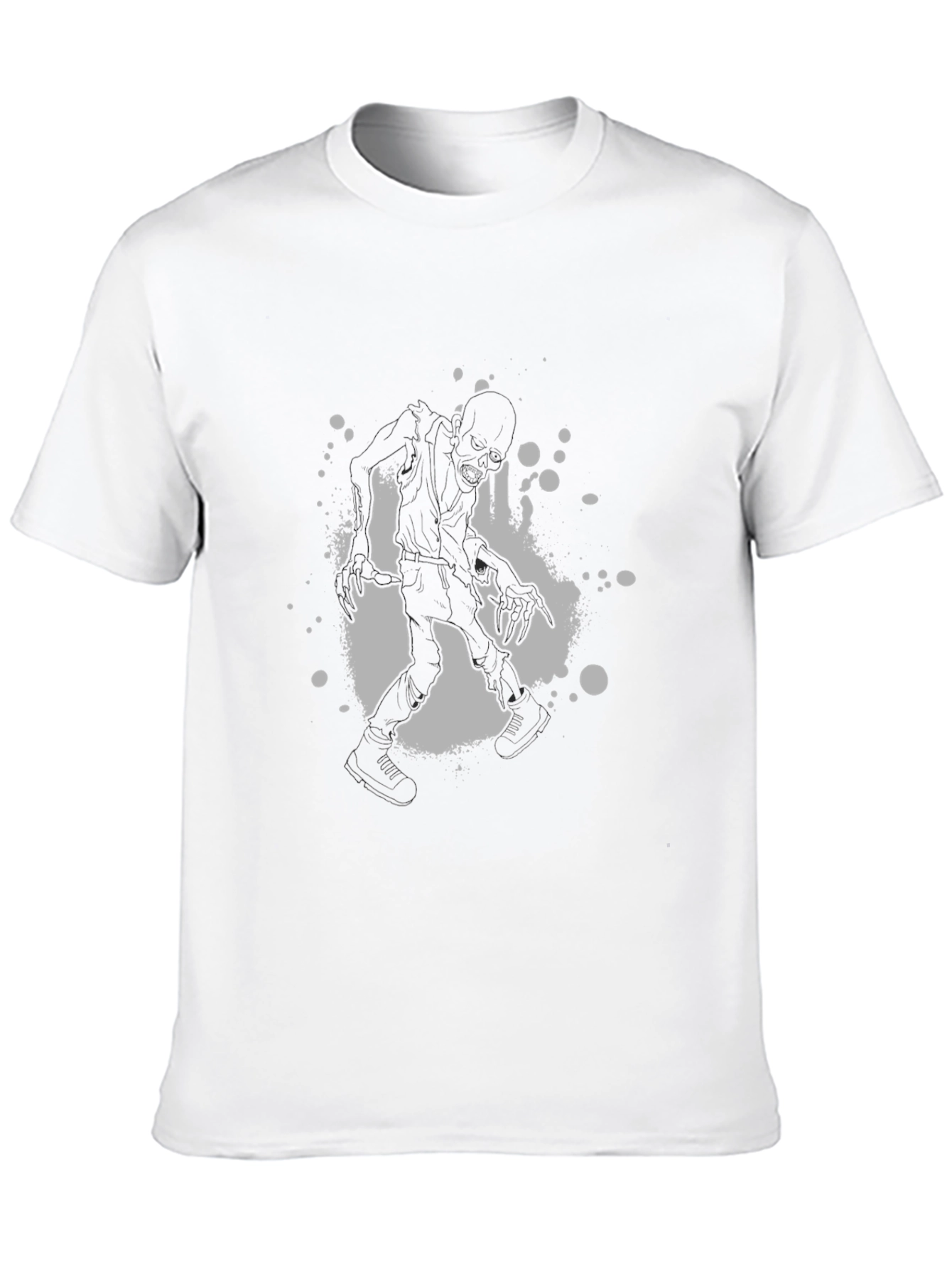 Zombie Silhouette Graphic Black T-Shirt