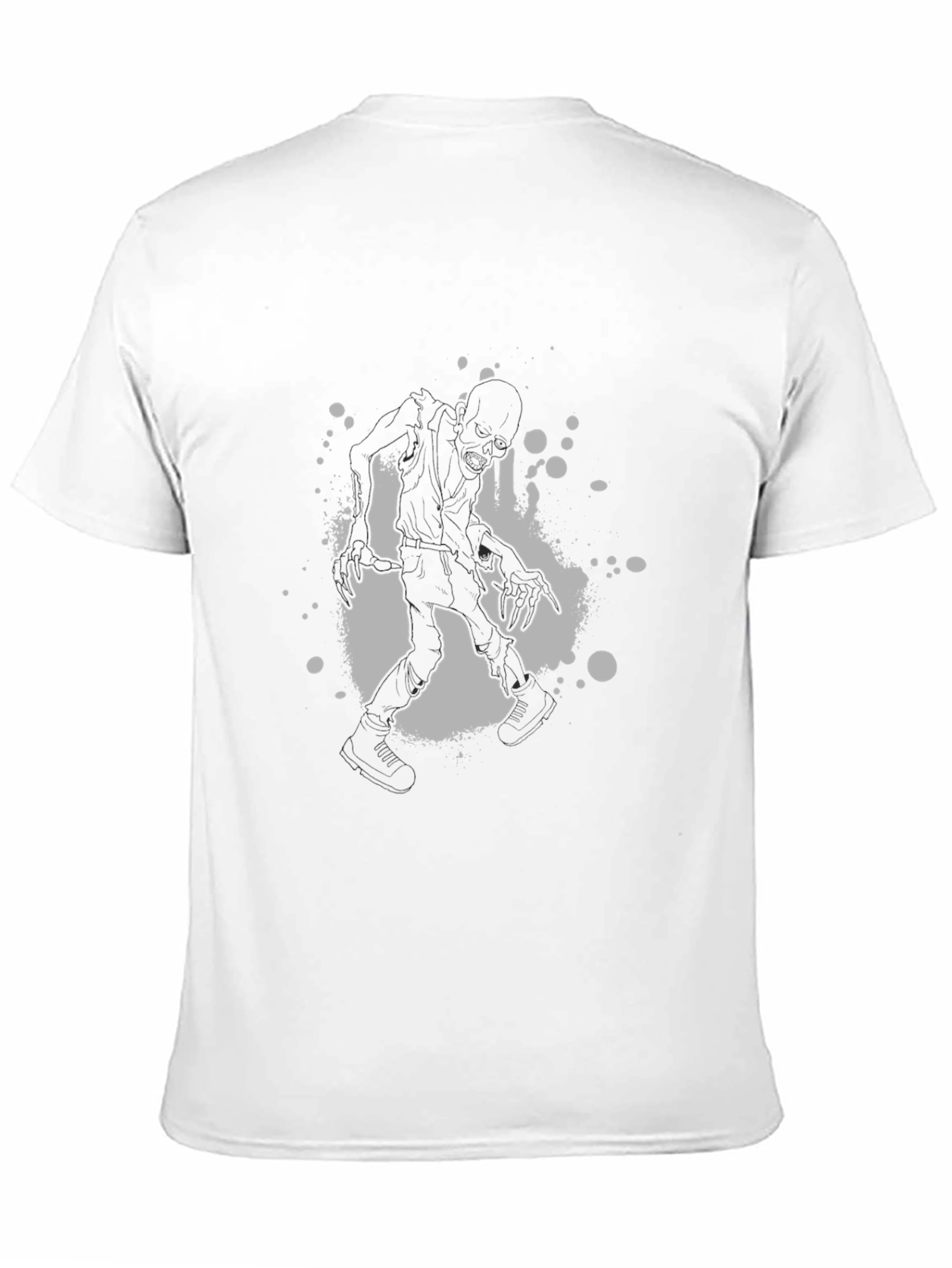 Zombie Silhouette Graphic Black T-Shirt