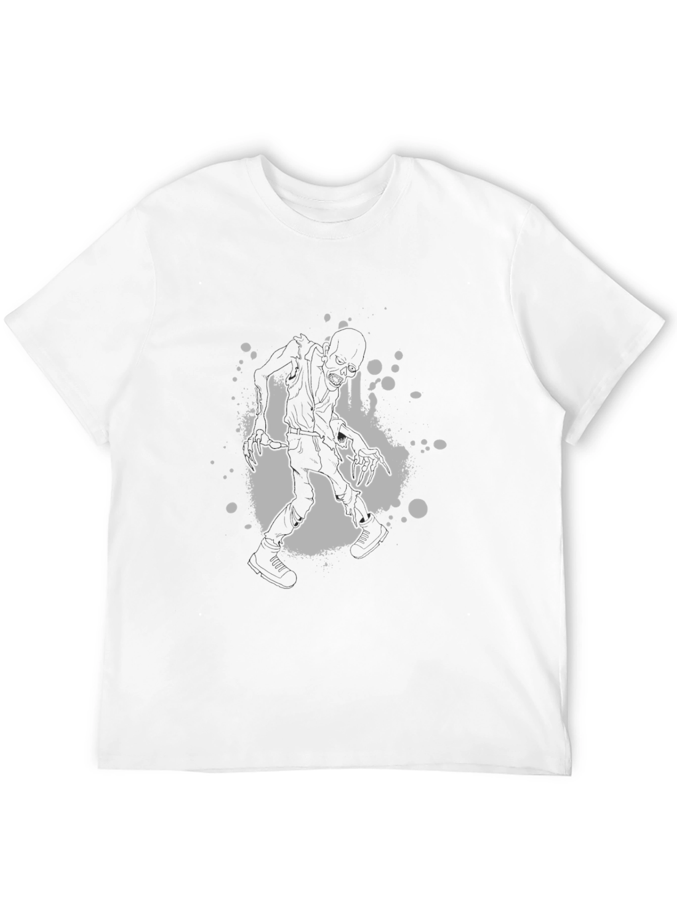 Zombie Silhouette Graphic Black T-Shirt