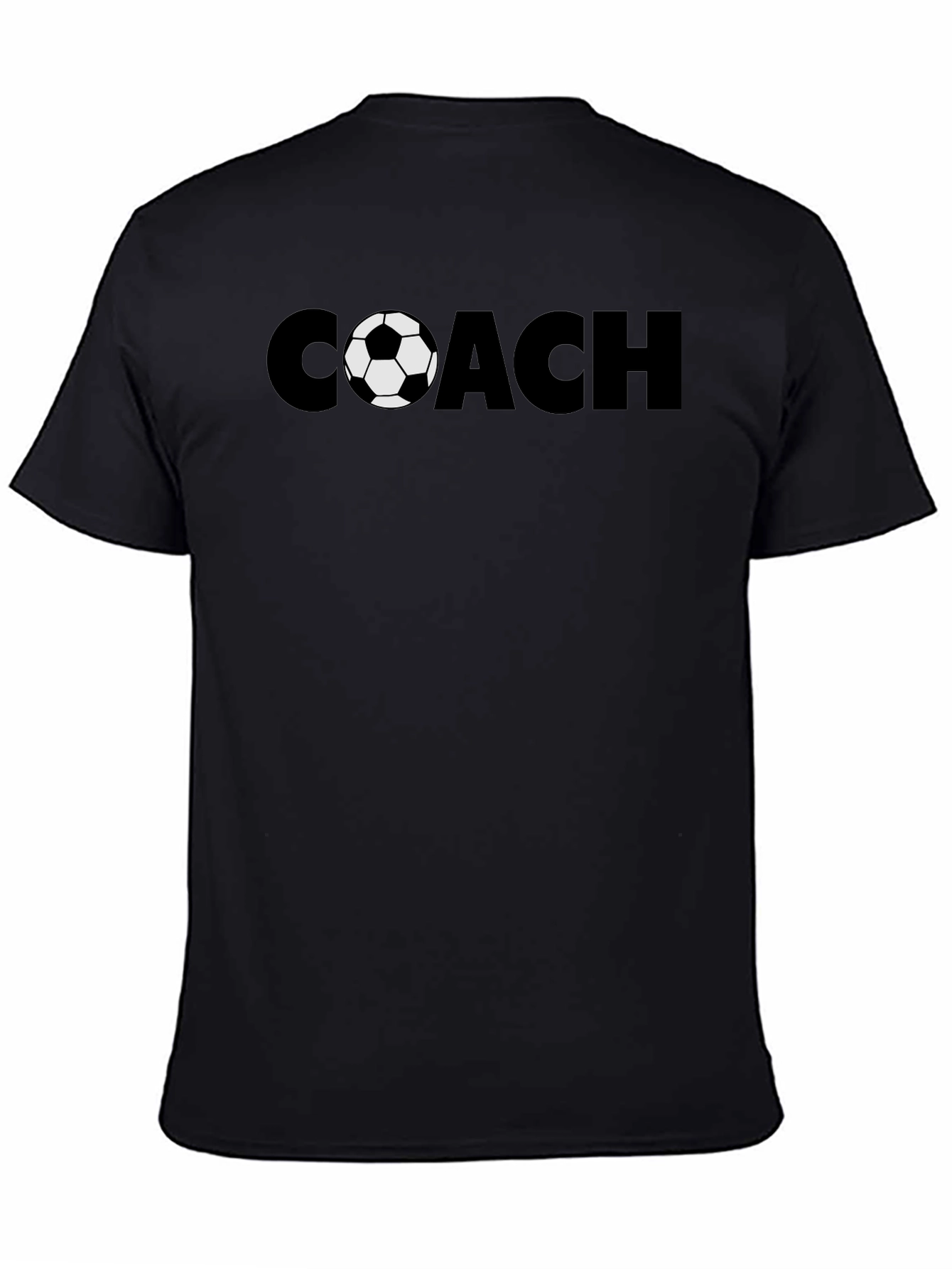 Soccer Coach Graphic Tee - Black Cotton T-Shirt
