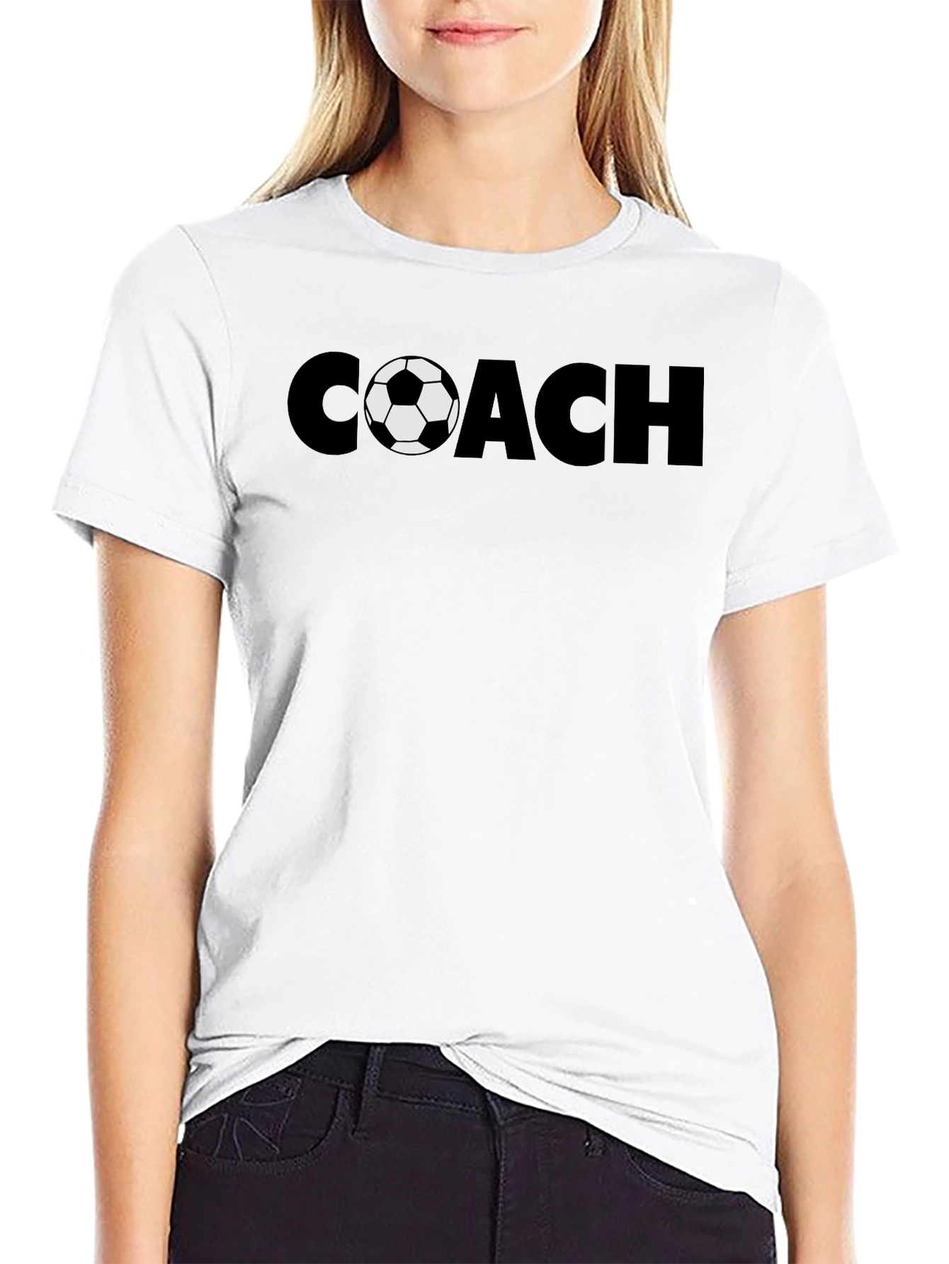 Soccer Coach Graphic Tee - Black Cotton T-Shirt
