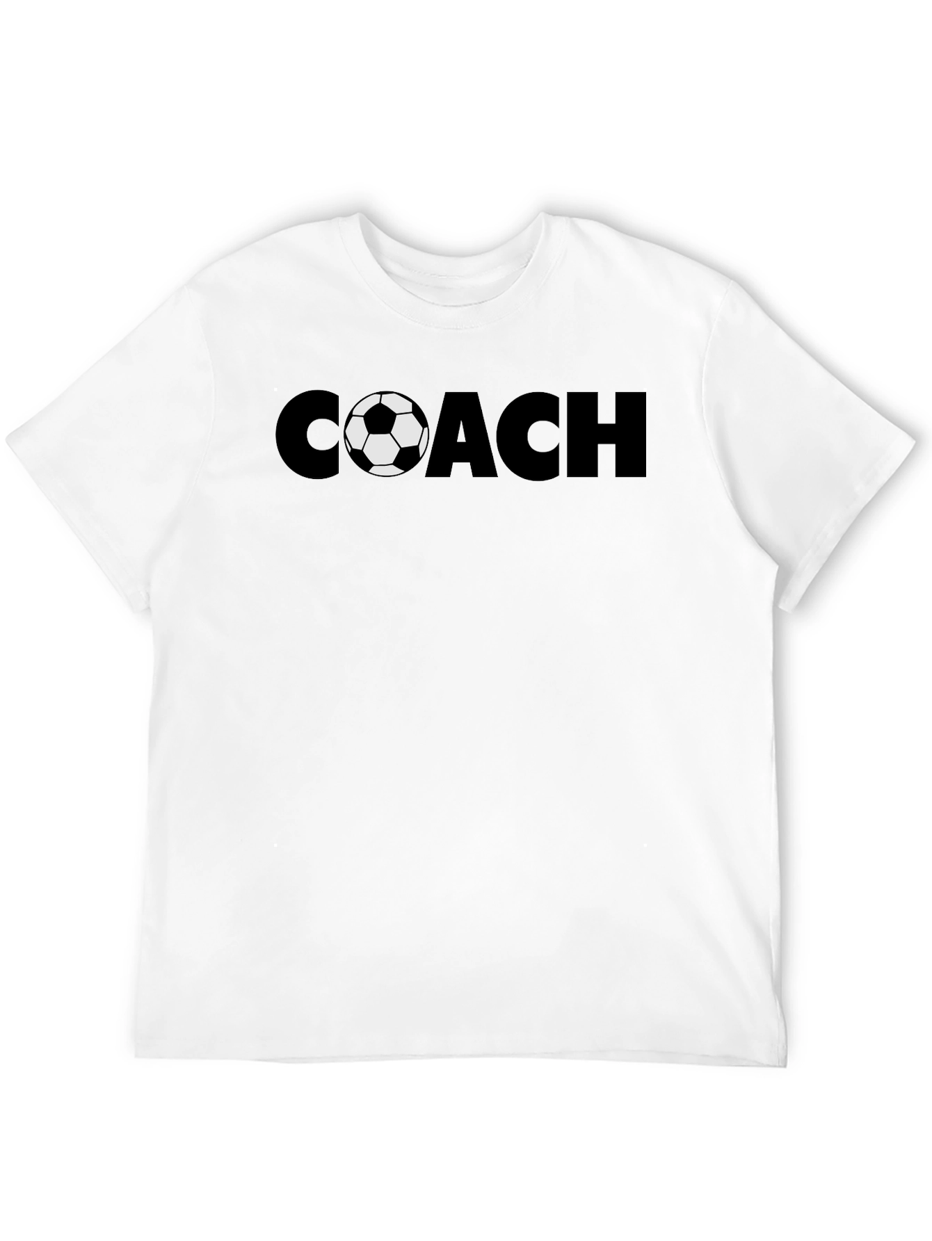 Soccer Coach Graphic Tee - Black Cotton T-Shirt