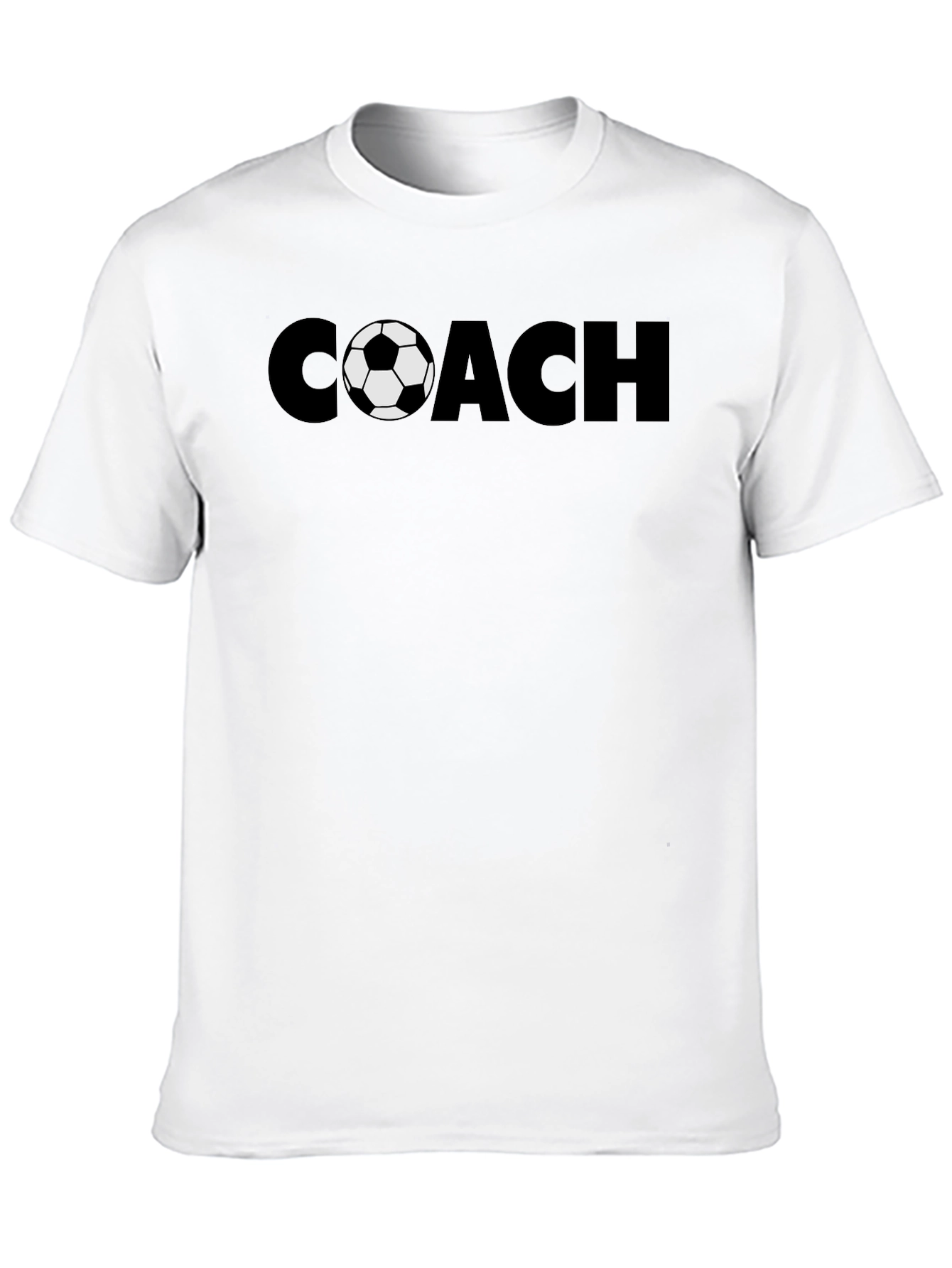 Soccer Coach Graphic Tee - Black Cotton T-Shirt