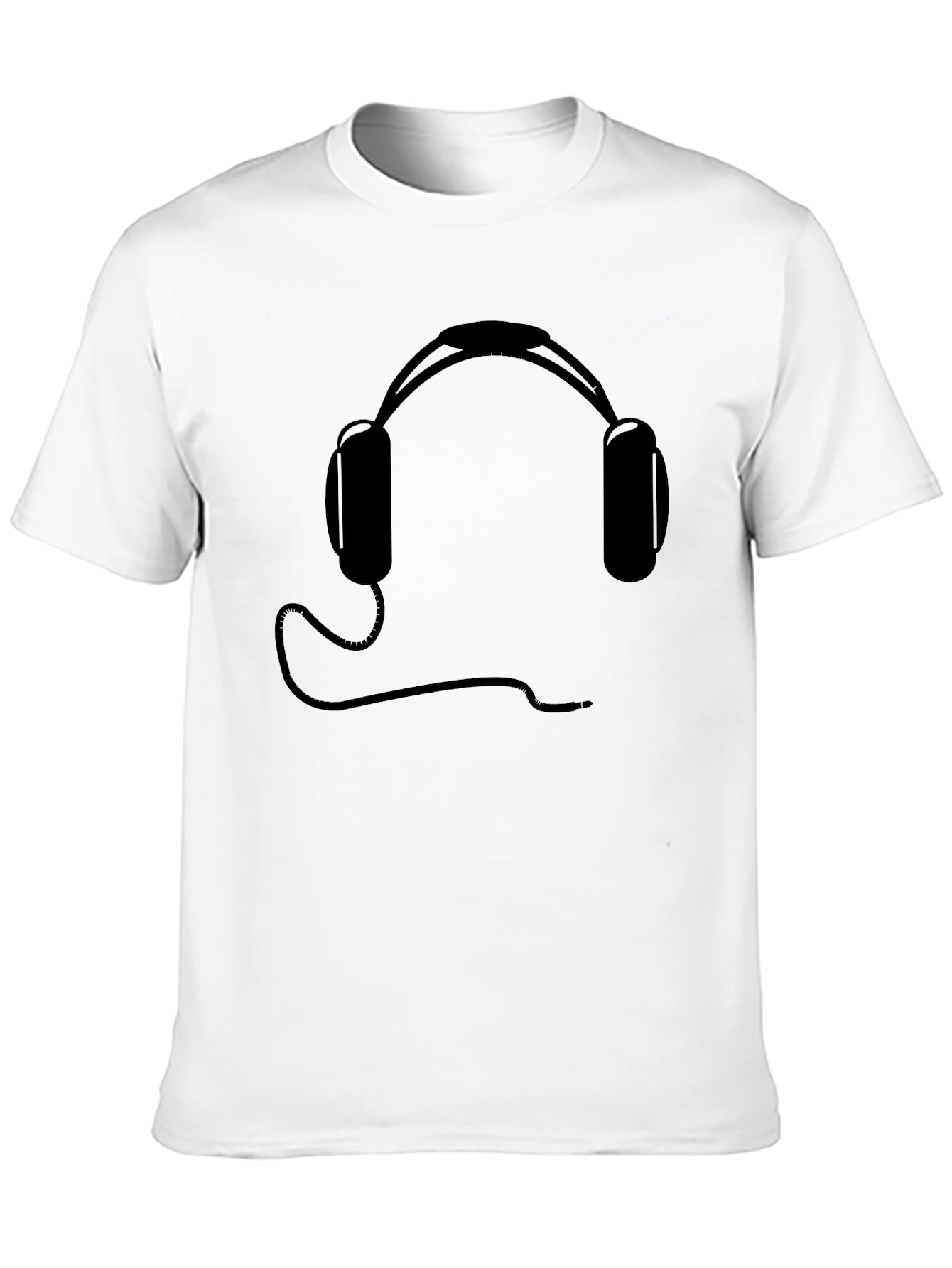 Cool Headphones Graphic Tee - Black