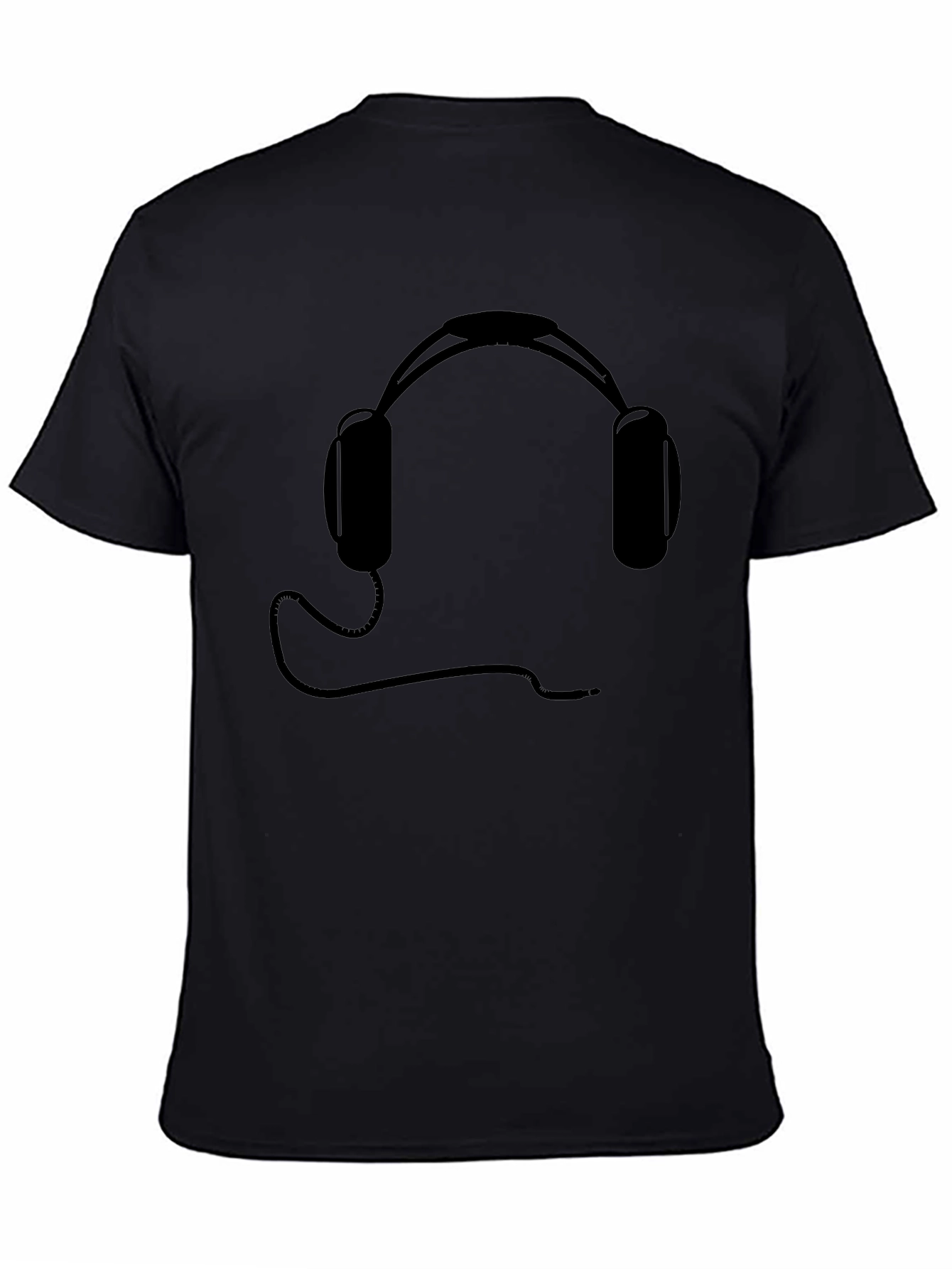 Cool Headphones Graphic Tee - Black
