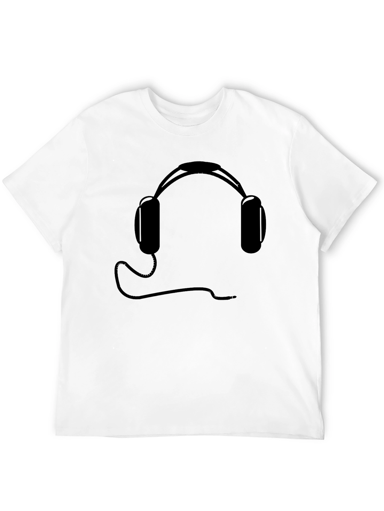 Cool Headphones Graphic Tee - Black