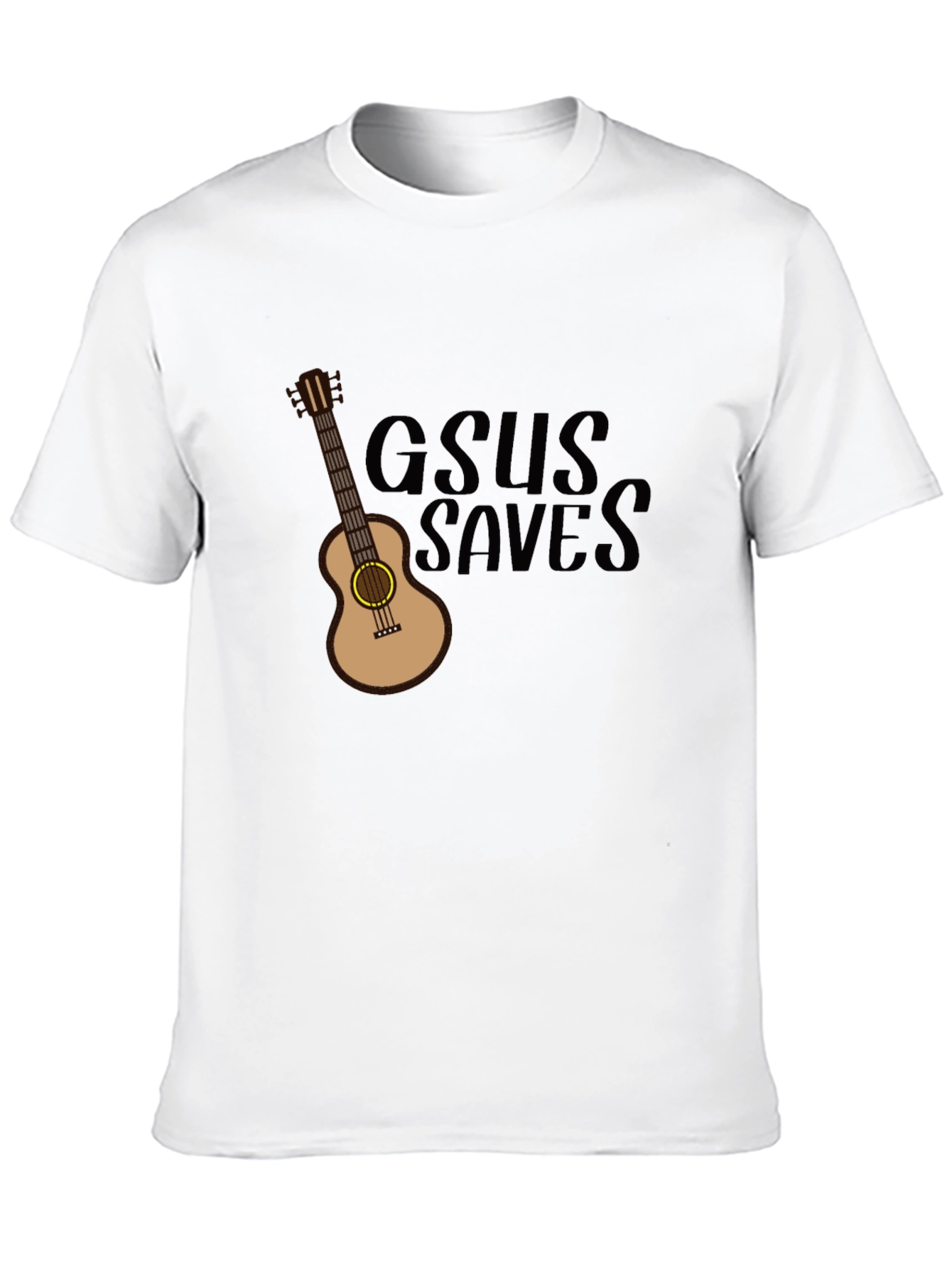 GSUS Saves Guitar Graphic Tee - Black
