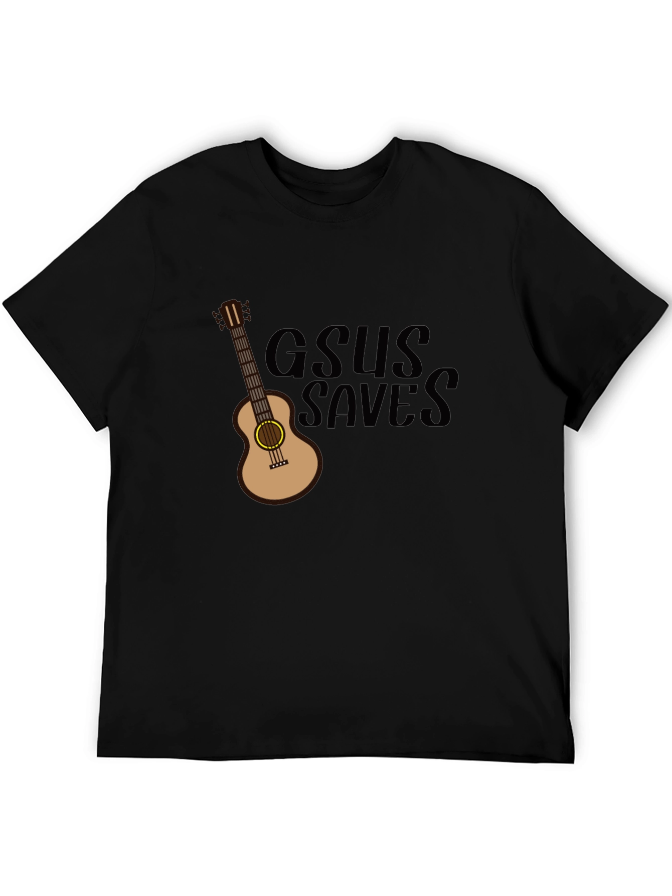 GSUS Saves Guitar Graphic Tee - Black