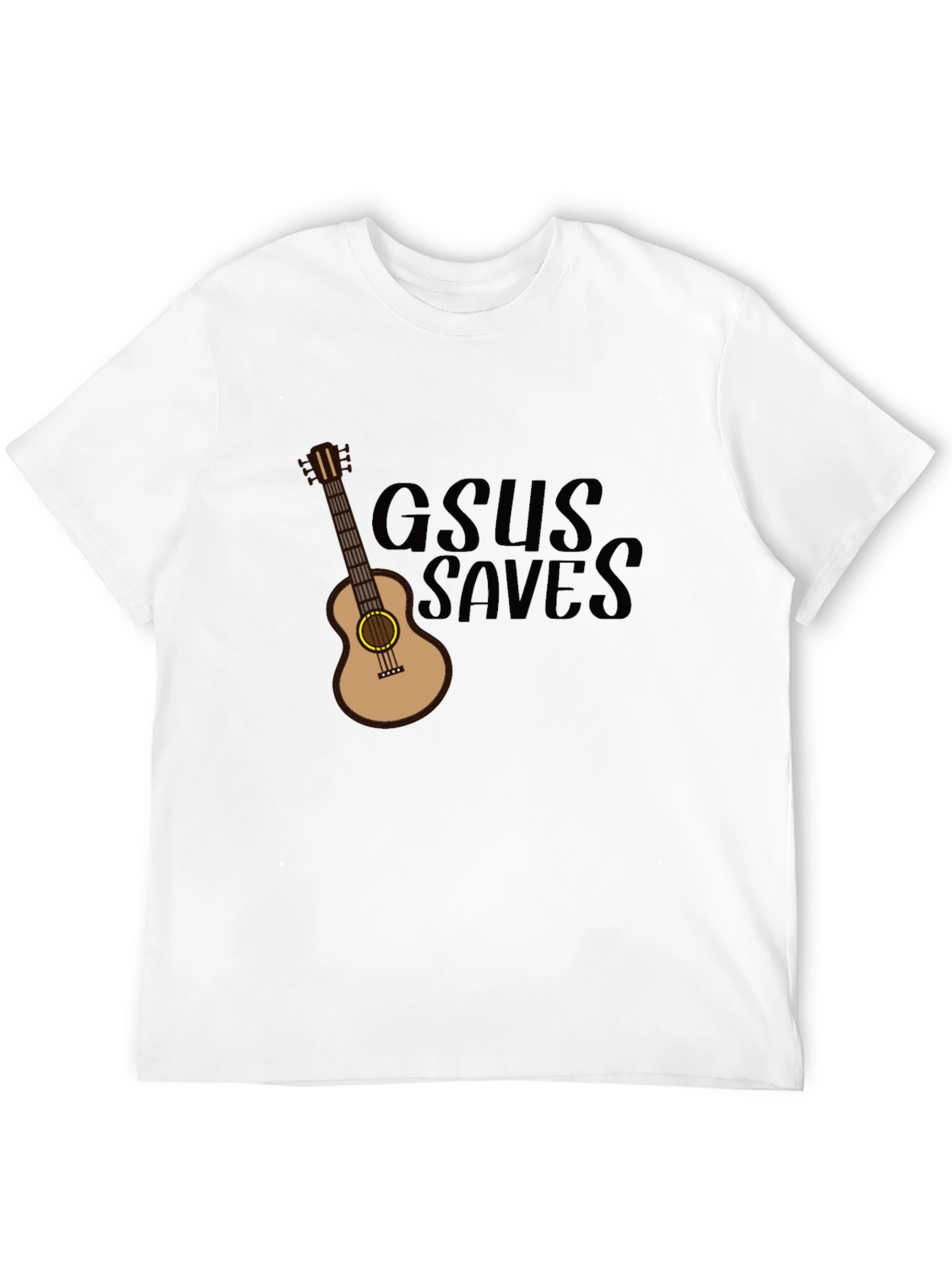 GSUS Saves Guitar Graphic Tee - Black