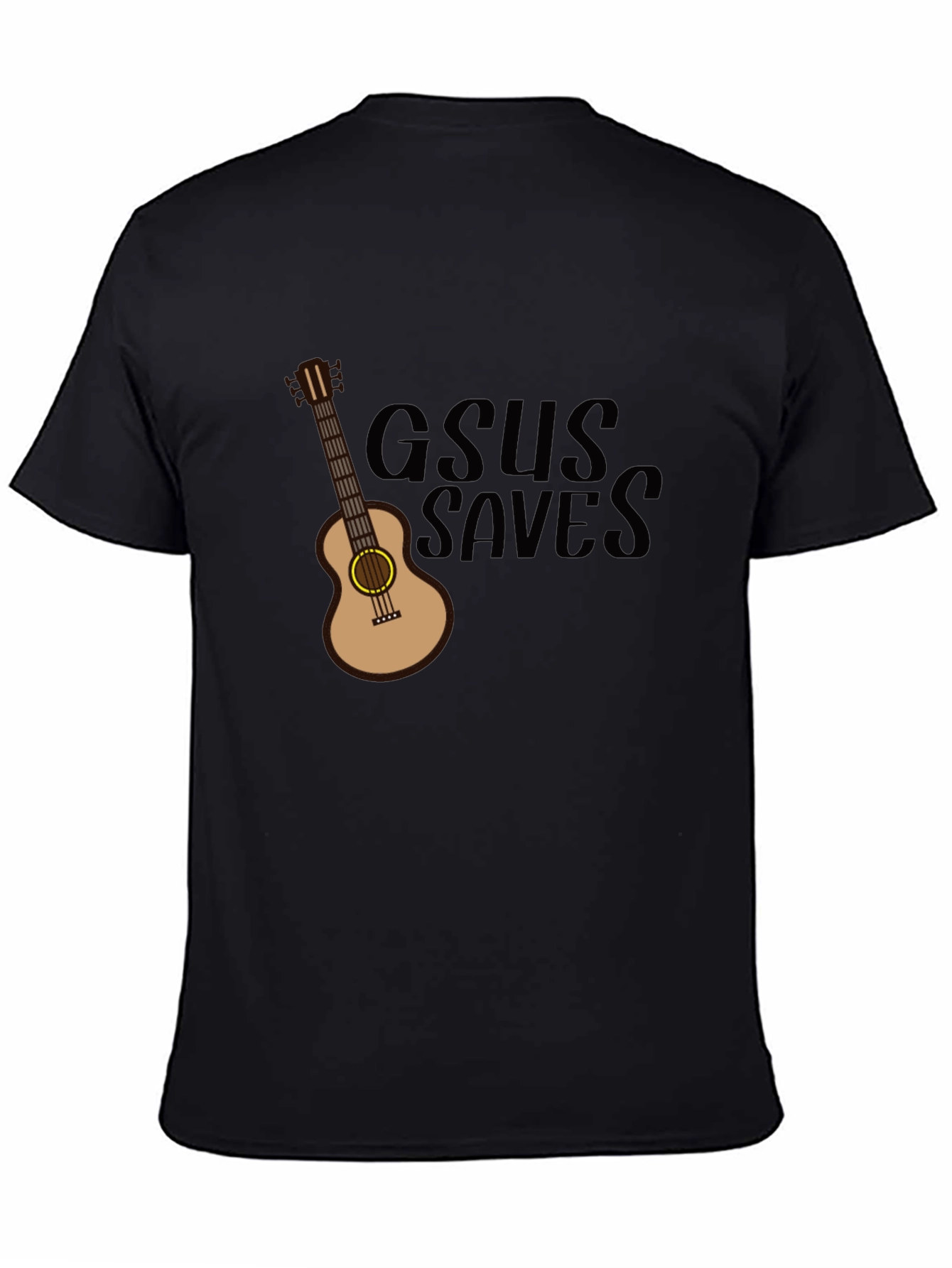 GSUS Saves Guitar Graphic Tee - Black