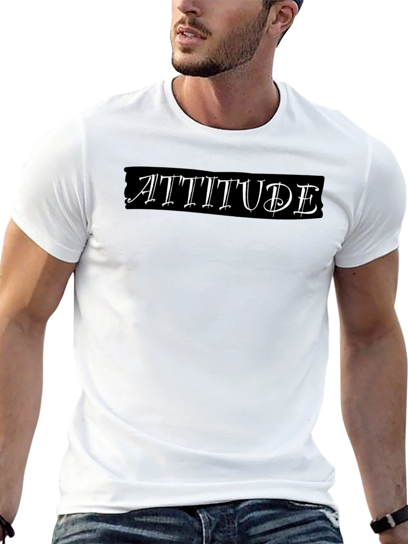 Attitude Graphic Tee - Classic Black