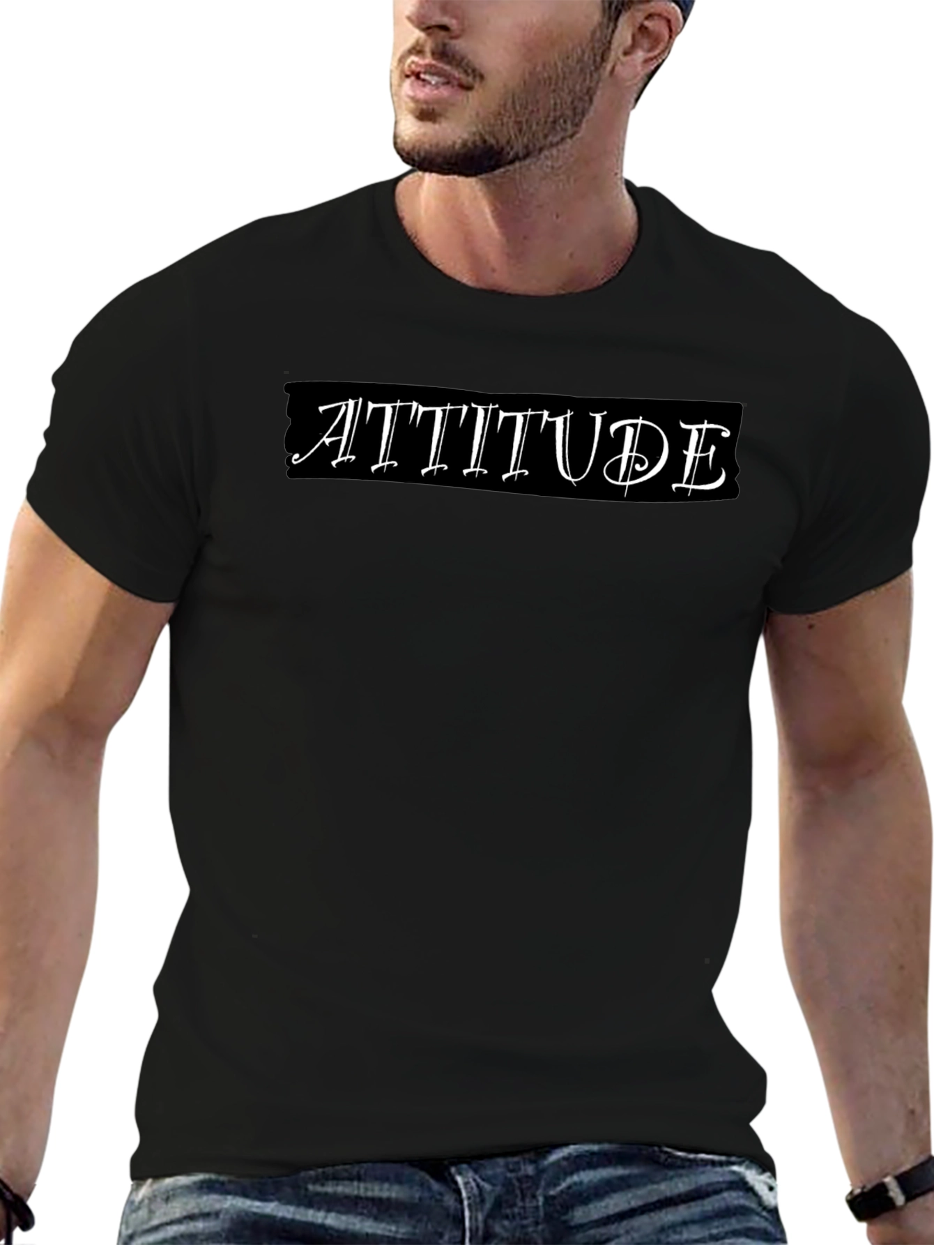 Attitude Graphic Tee - Classic Black