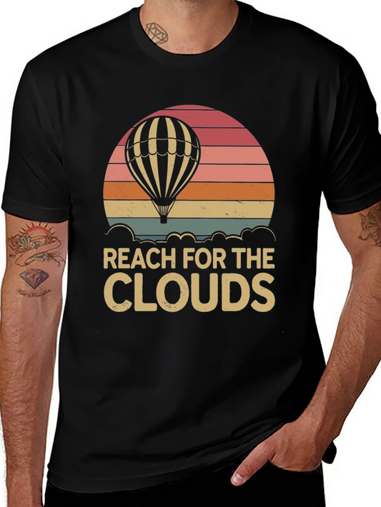 Reach for the Clouds Hot Air Balloon T-Shirt