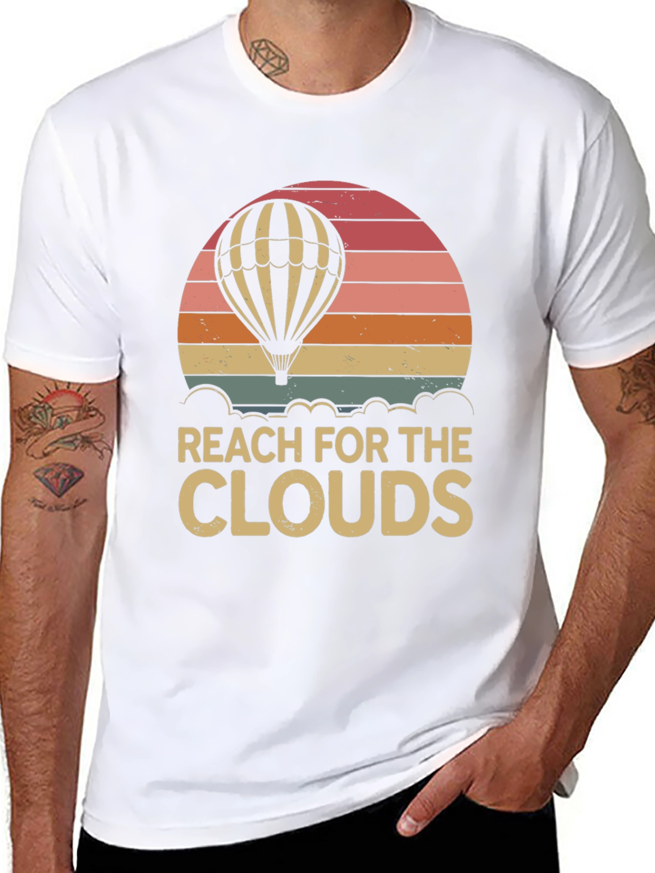 Reach for the Clouds Hot Air Balloon T-Shirt