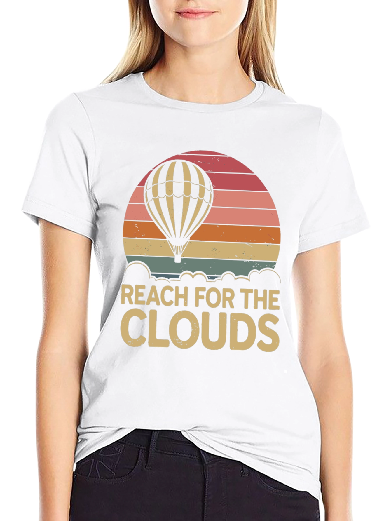 Reach for the Clouds Hot Air Balloon T-Shirt