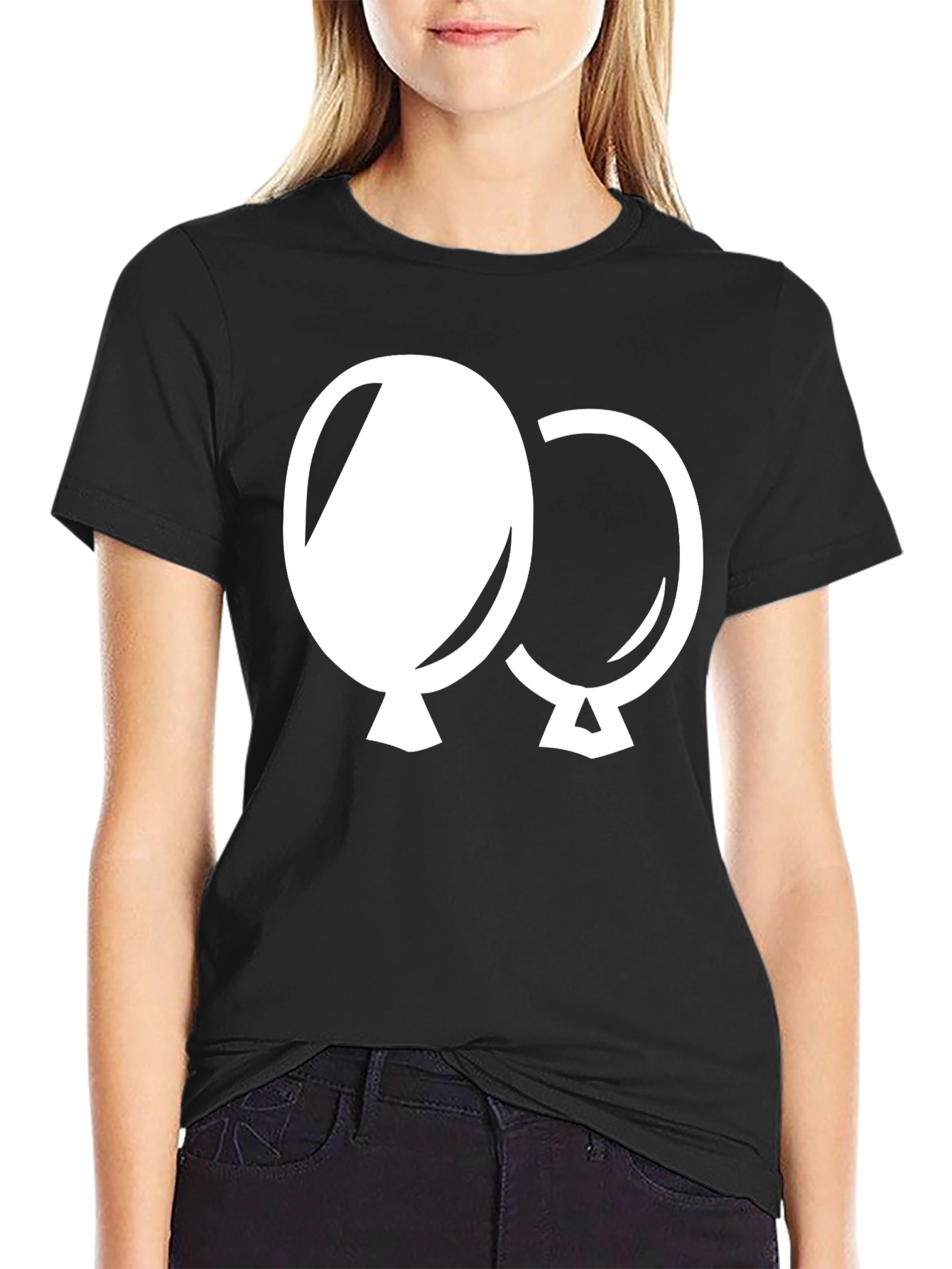 Balloon Graphic Tee - Black Cotton Comfort