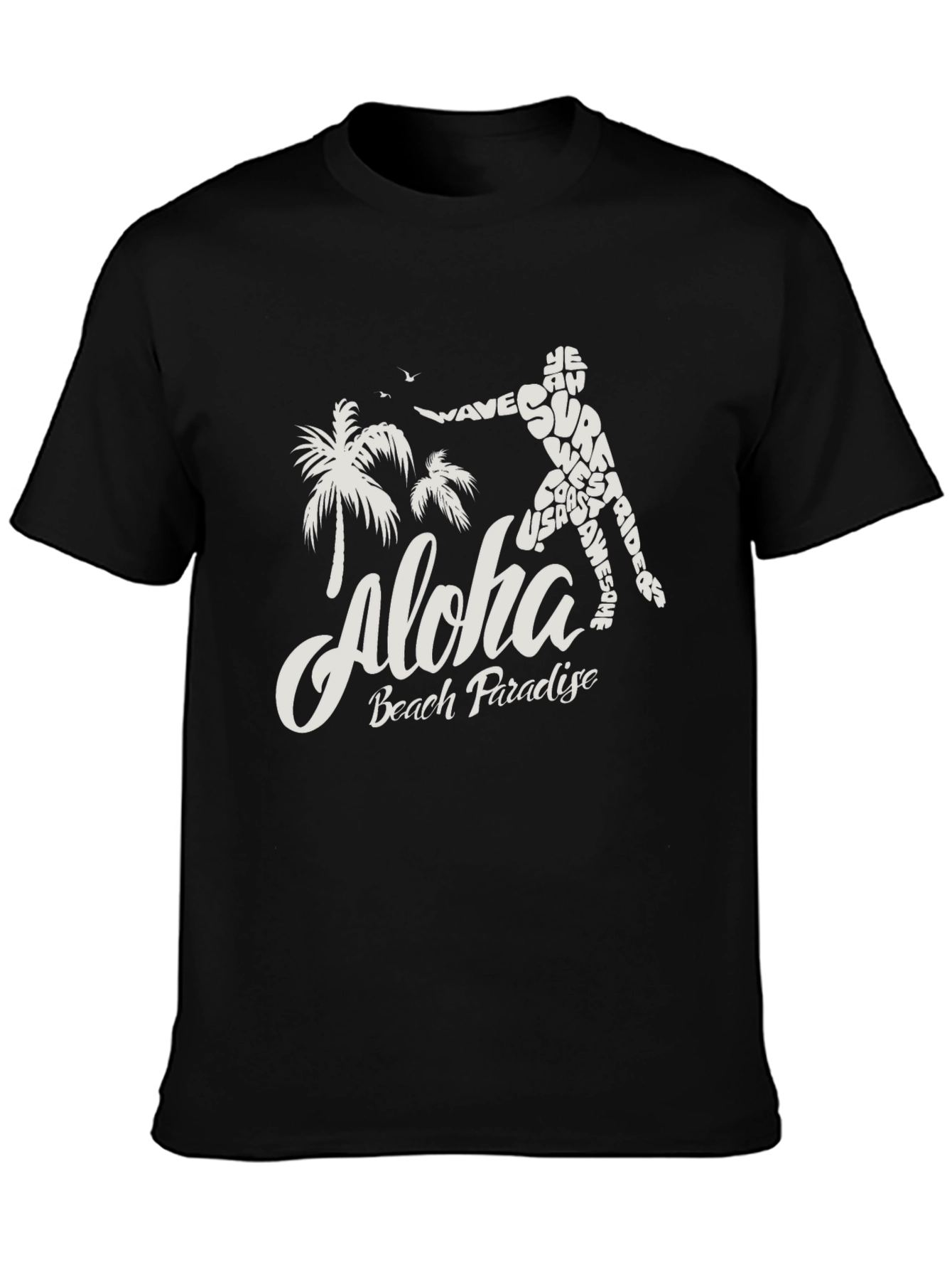 Aloha Beach Paradise T-Shirt - Surfing Design