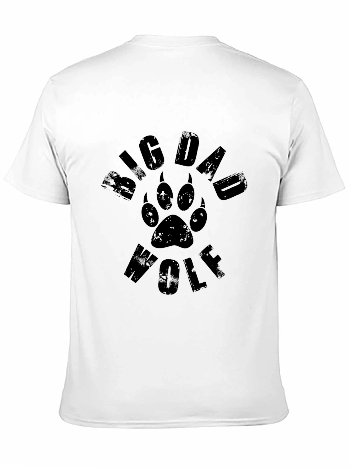 Big Dad Wolf Graphic Tee - Black Cotton T-Shirt