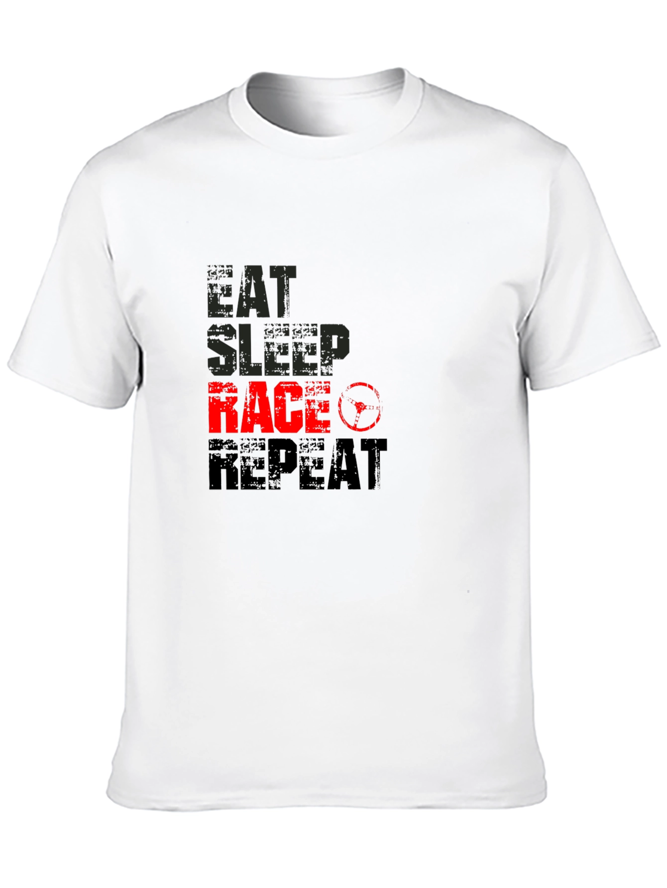 Eat Sleep Race Repeat Black T-Shirt