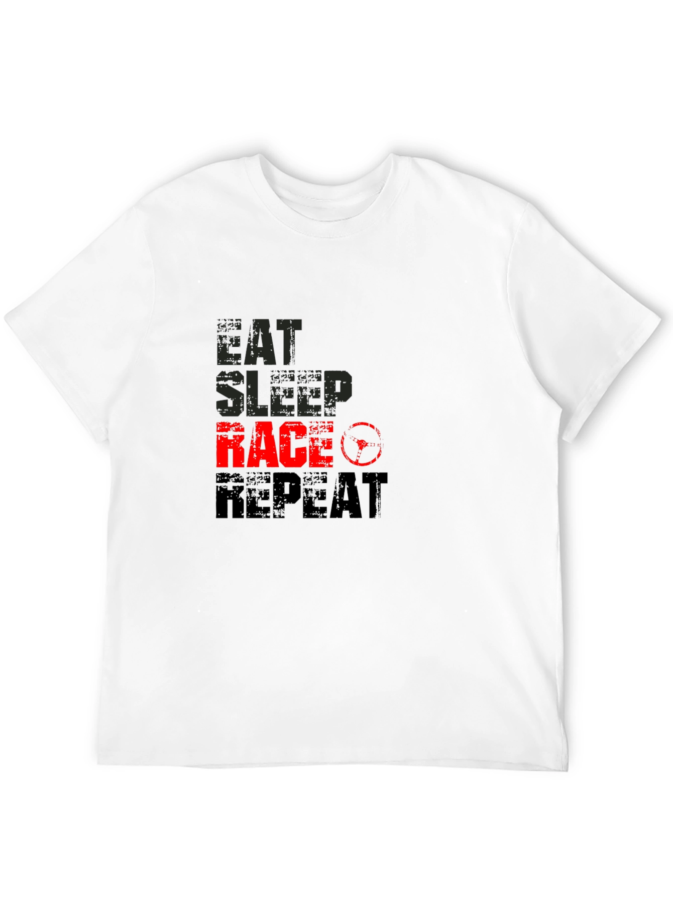 Eat Sleep Race Repeat Black T-Shirt