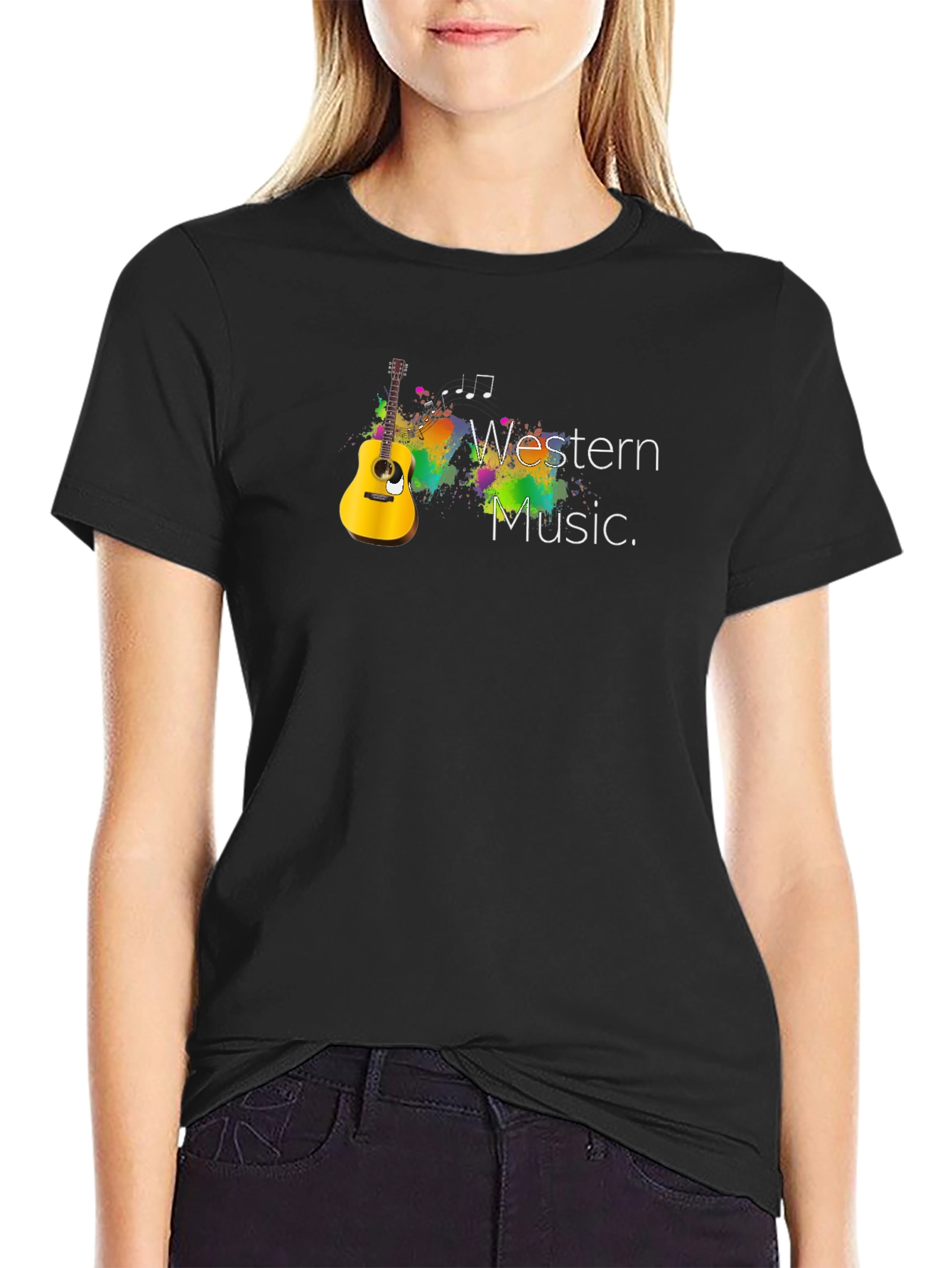 Western Music Graphic Tee - Black