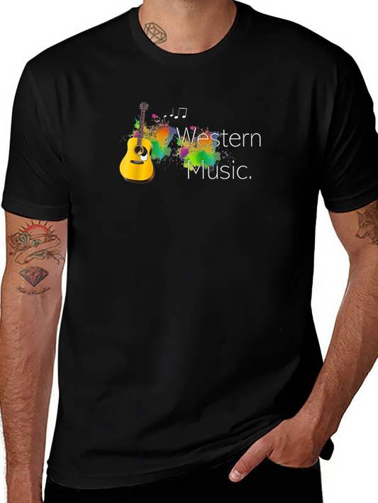 Western Music Graphic Tee - Black