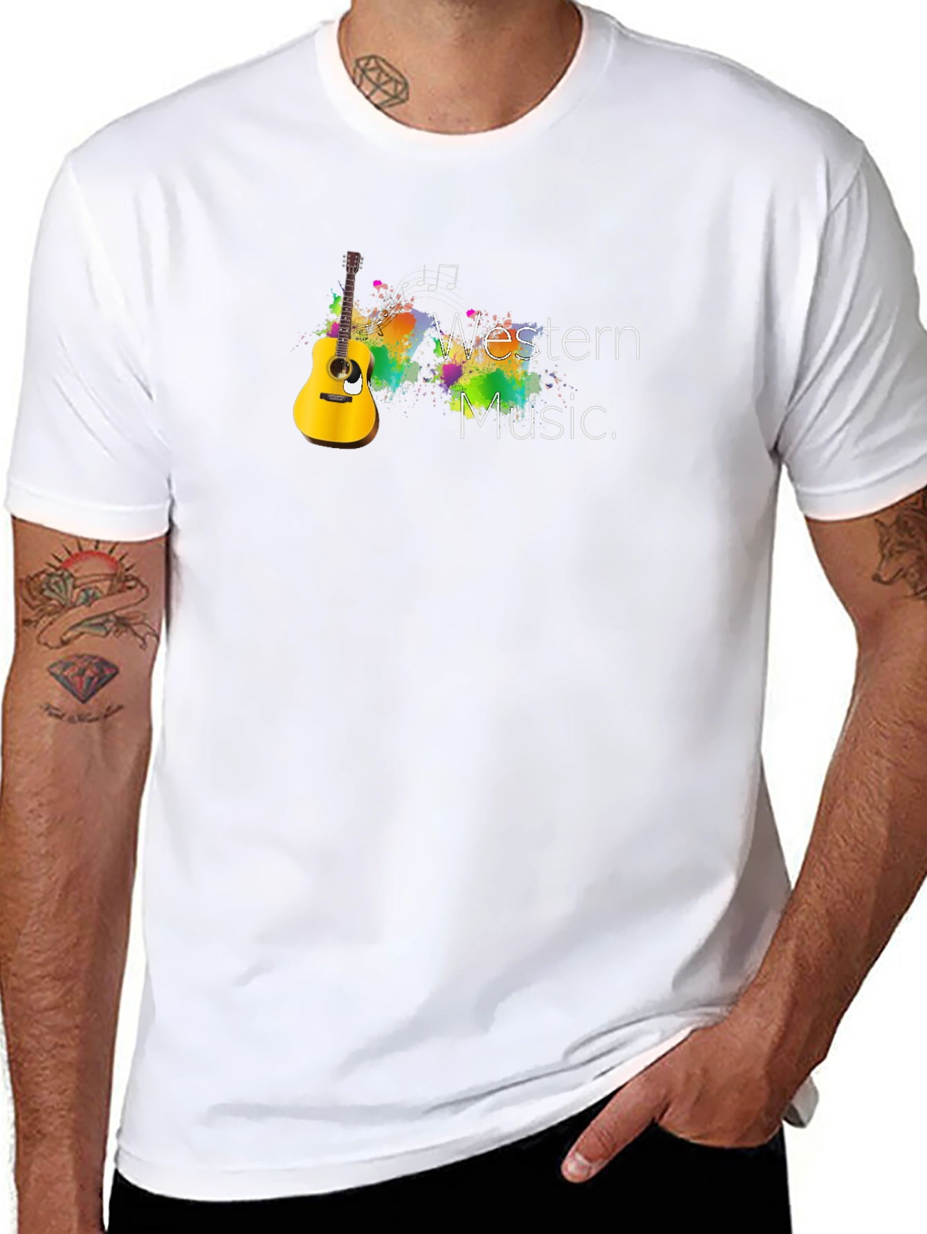 Western Music Graphic Tee - Black