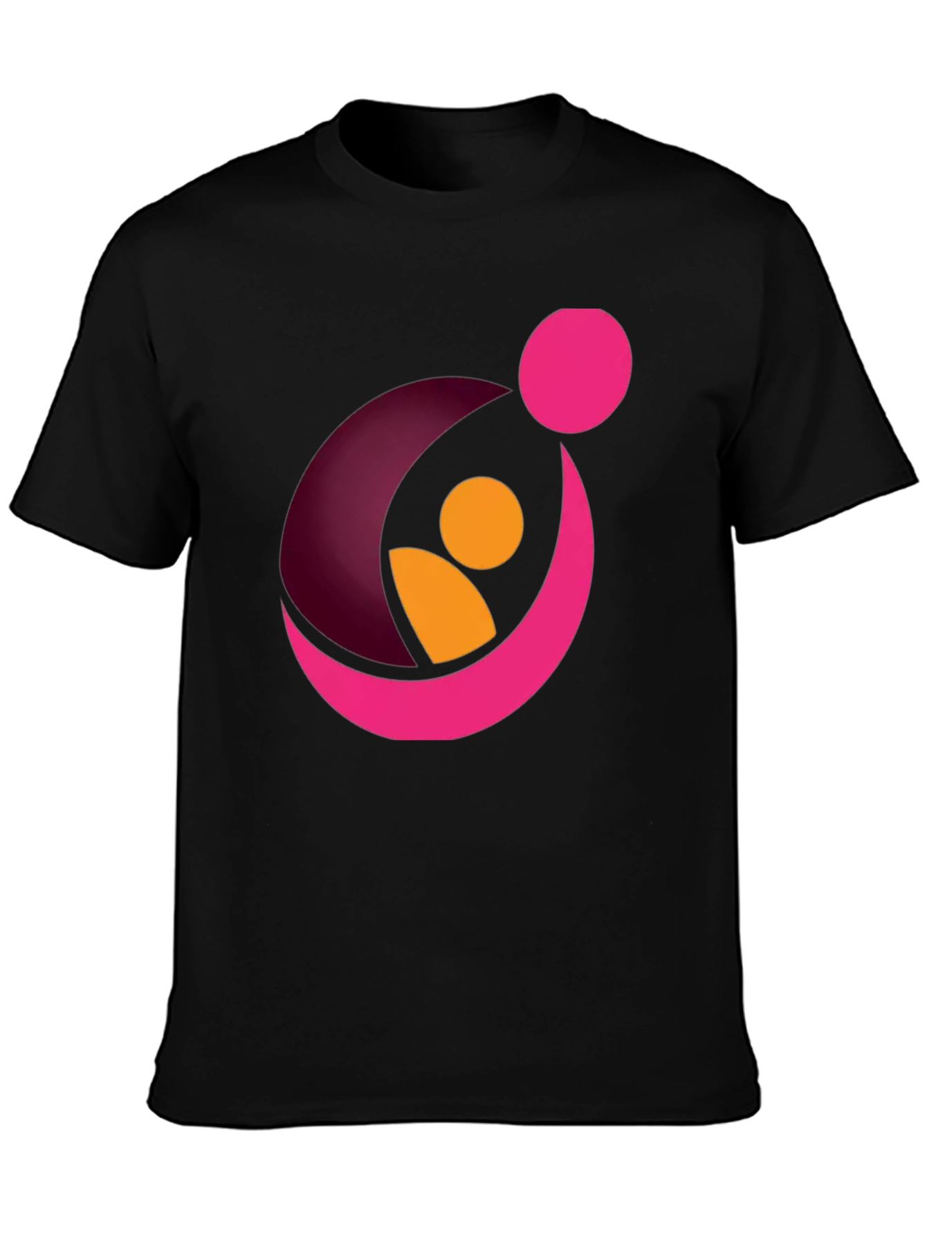 Abstract Family Graphic Tee - Black