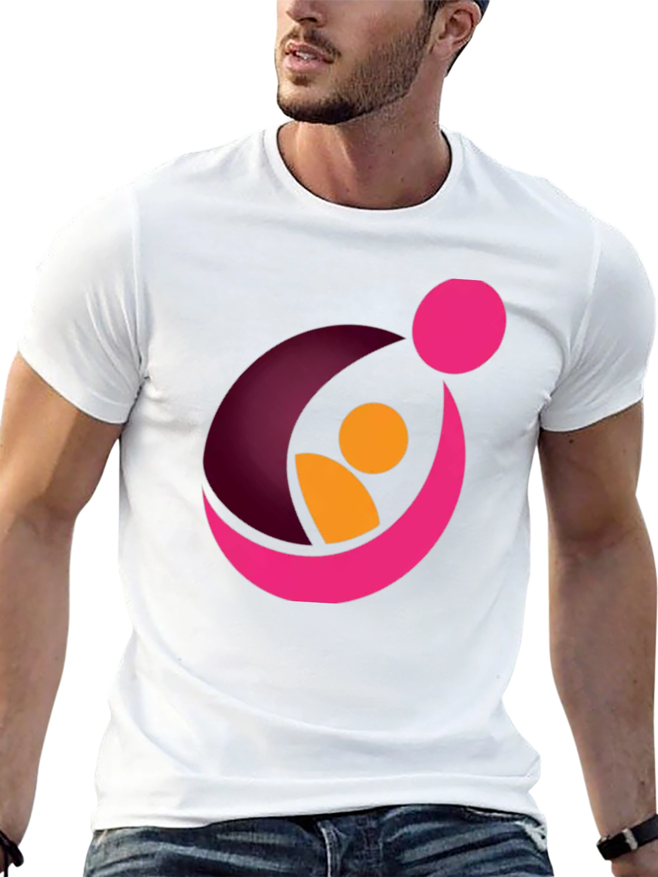 Abstract Family Graphic Tee - Black