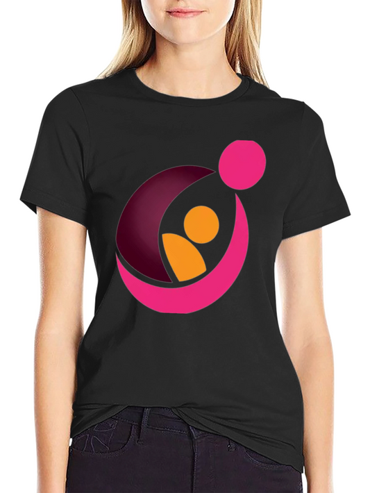 Abstract Family Graphic Tee - Black
