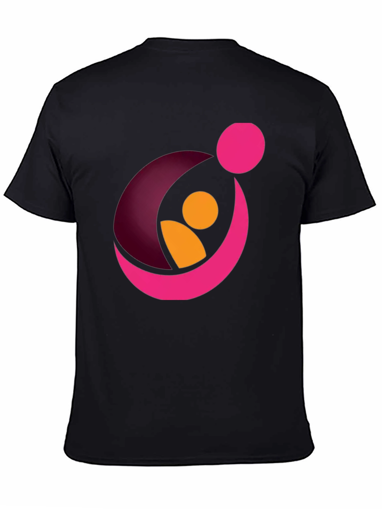 Abstract Family Graphic Tee - Black