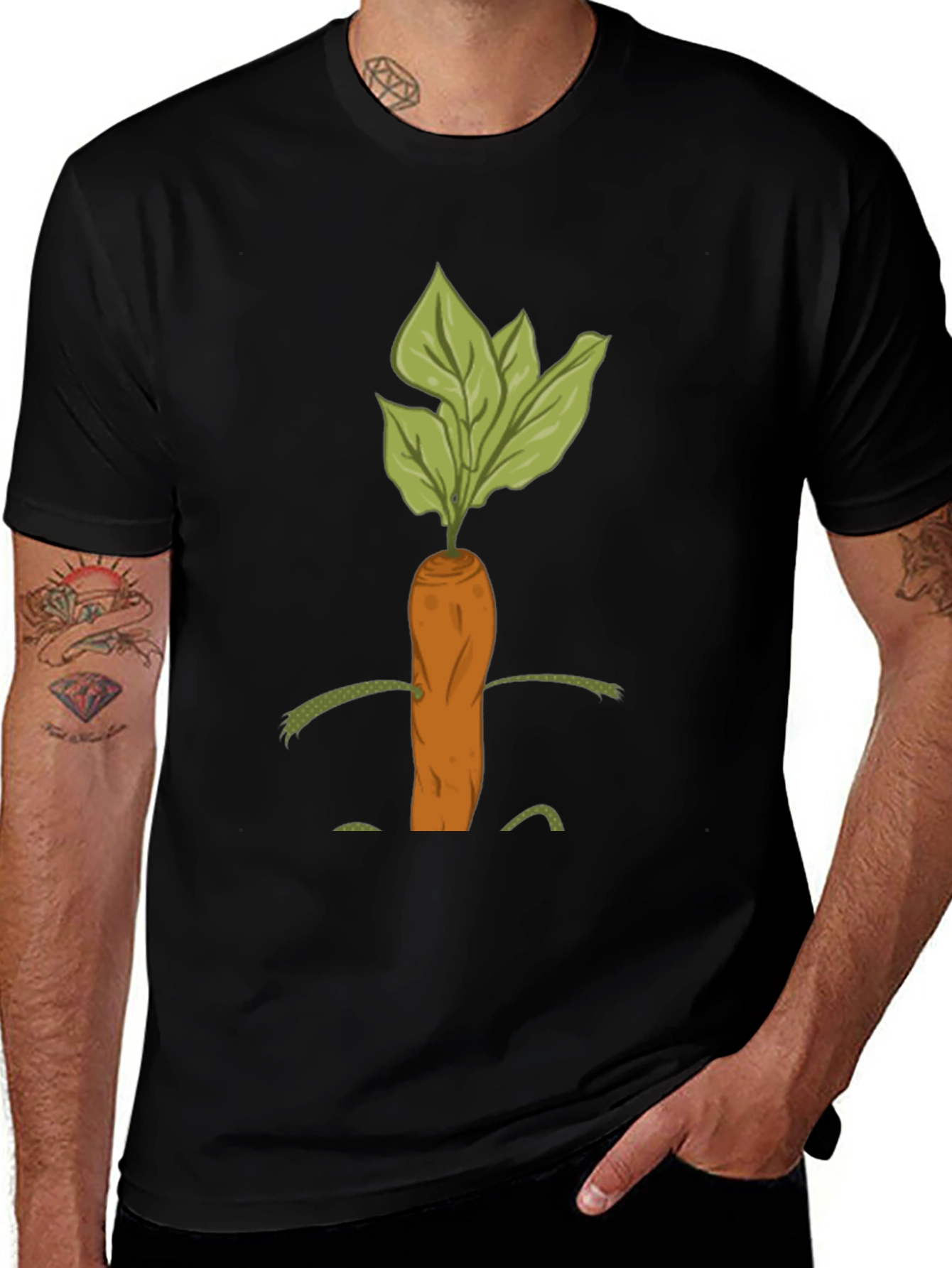 Whimsical Carrot Graphic Tee