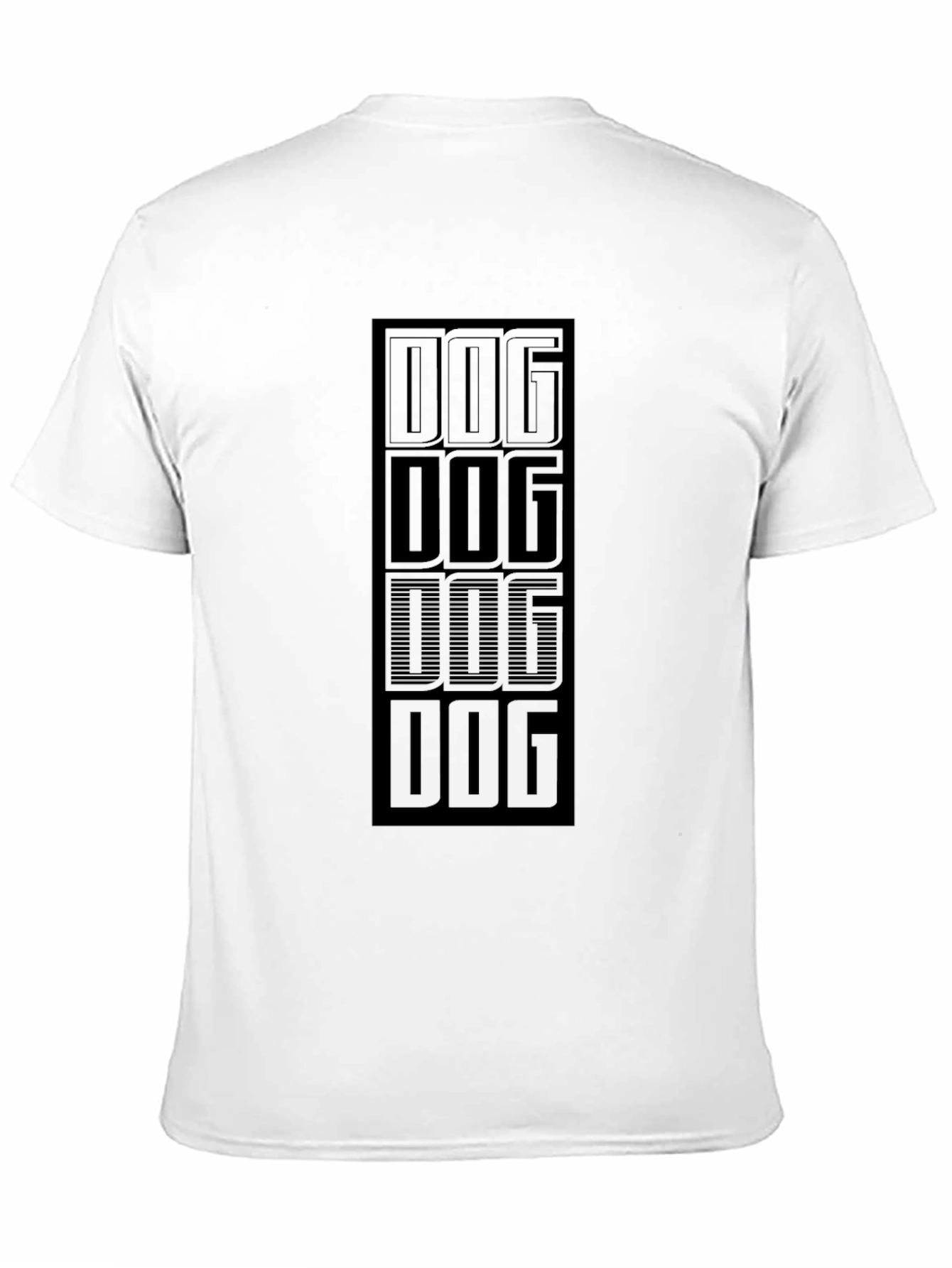 Dog Stacked Graphic Black T-Shirt