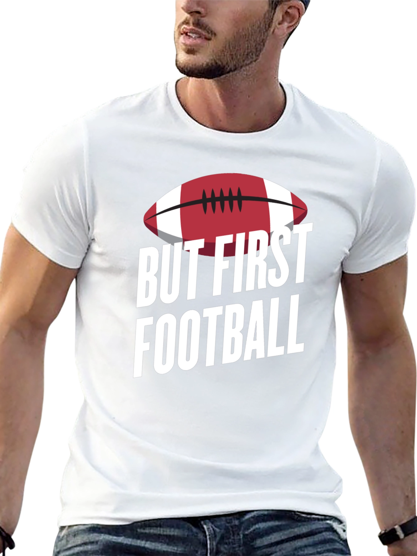 But First Football Graphic T-Shirt