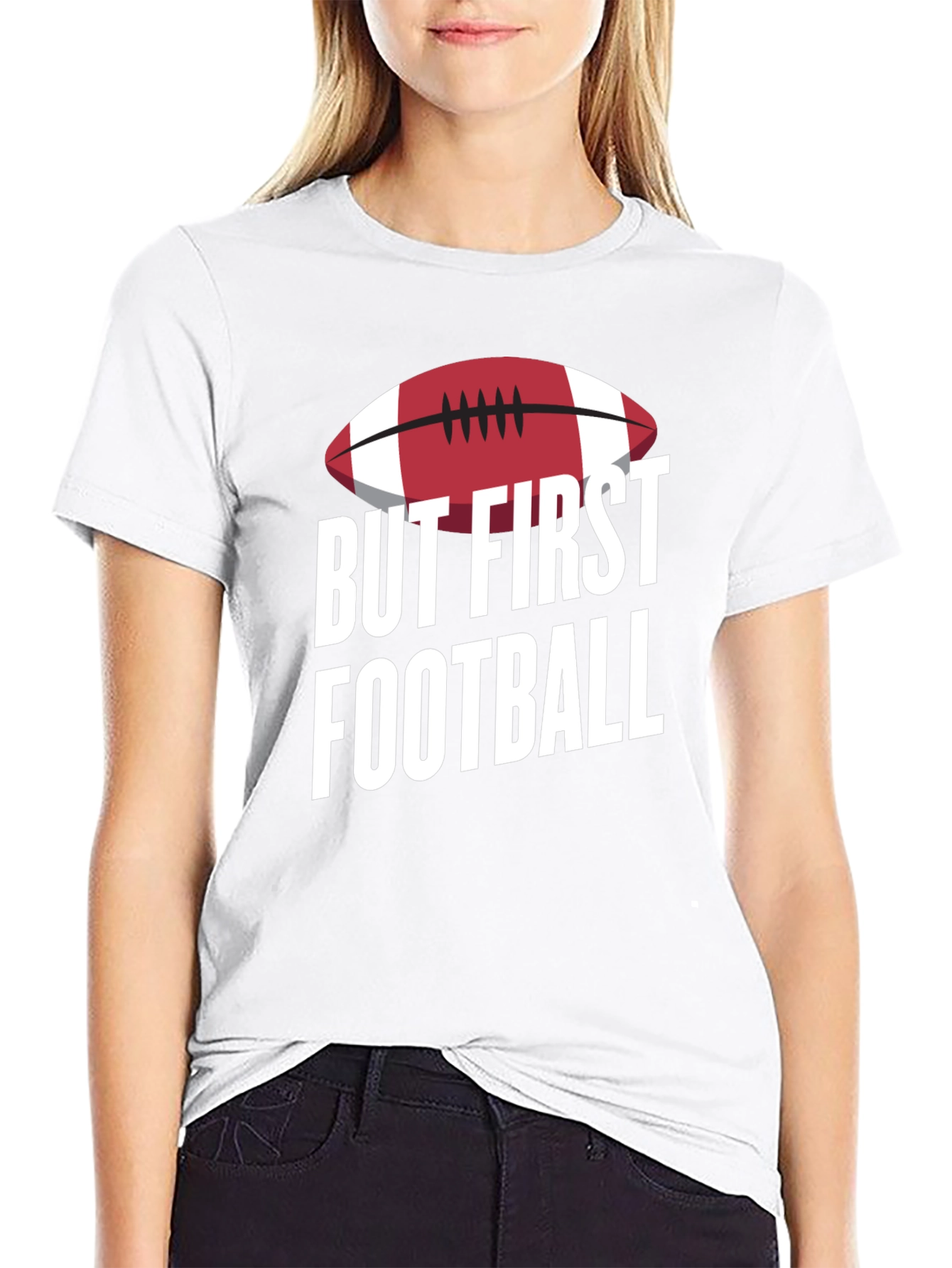 But First Football Graphic T-Shirt