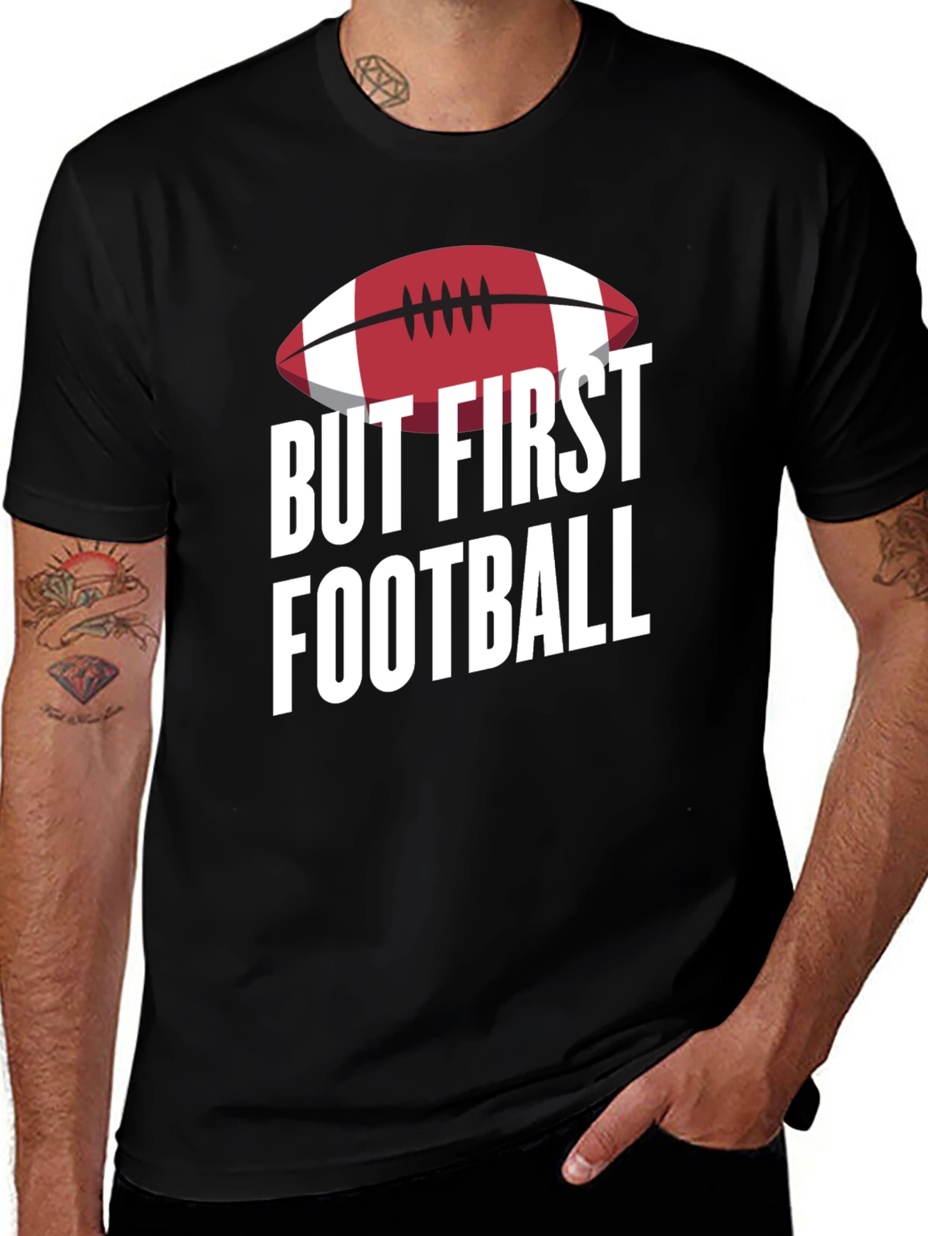 But First Football Graphic T-Shirt