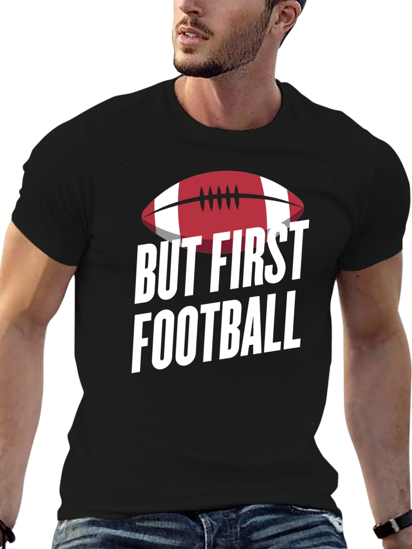 But First Football Graphic T-Shirt