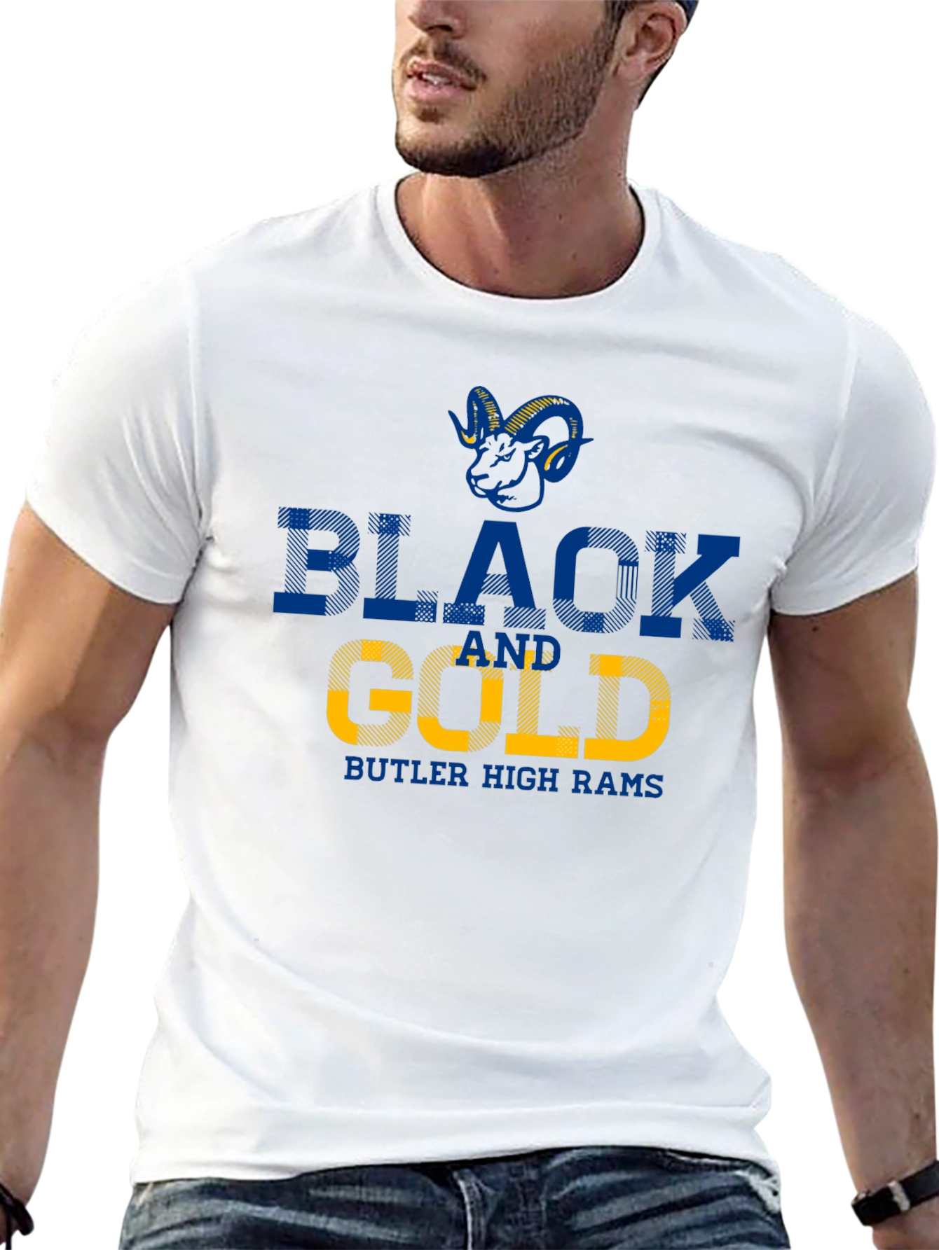 Butler High Rams Black and Gold T-Shirt