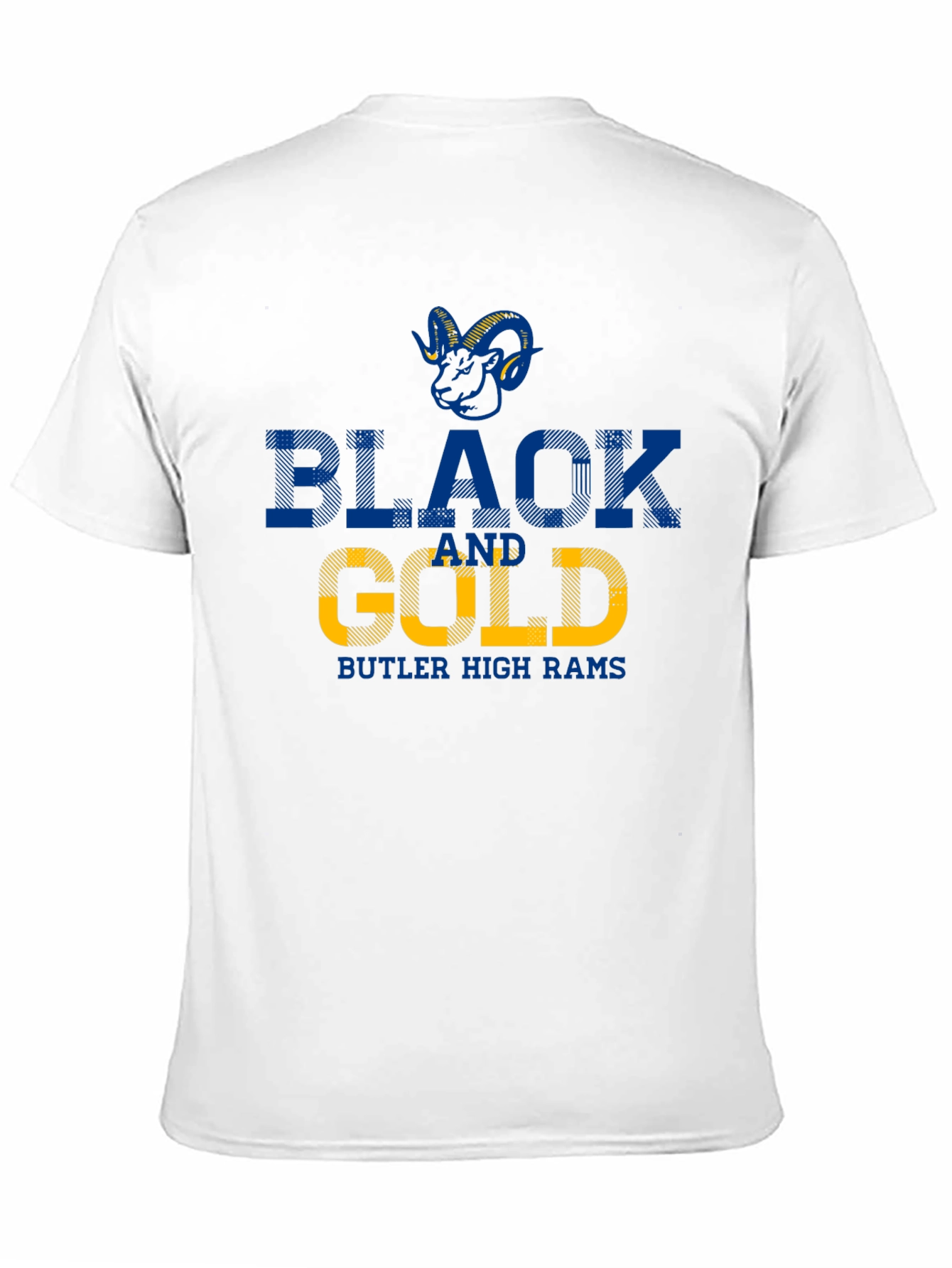 Butler High Rams Black and Gold T-Shirt
