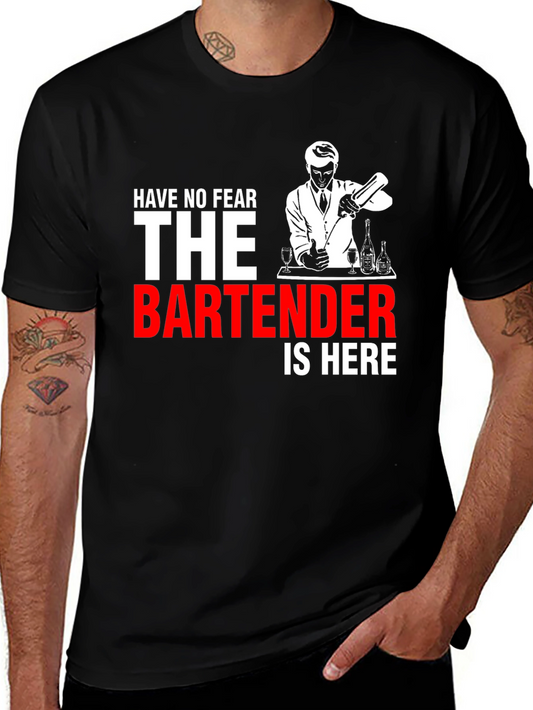 Bartender Graphic Tee - Have No Fear Black Cotton T-Shirt