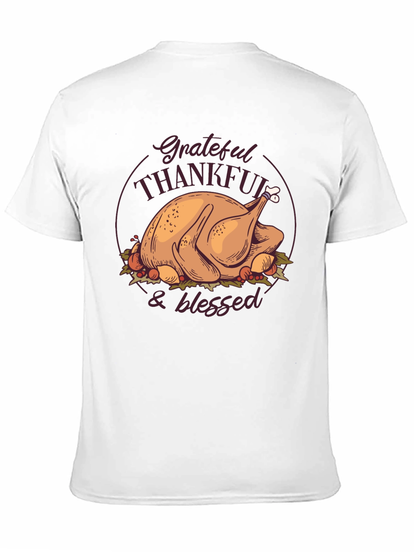 Thanksgiving Turkey Grateful Blessed T-Shirt
