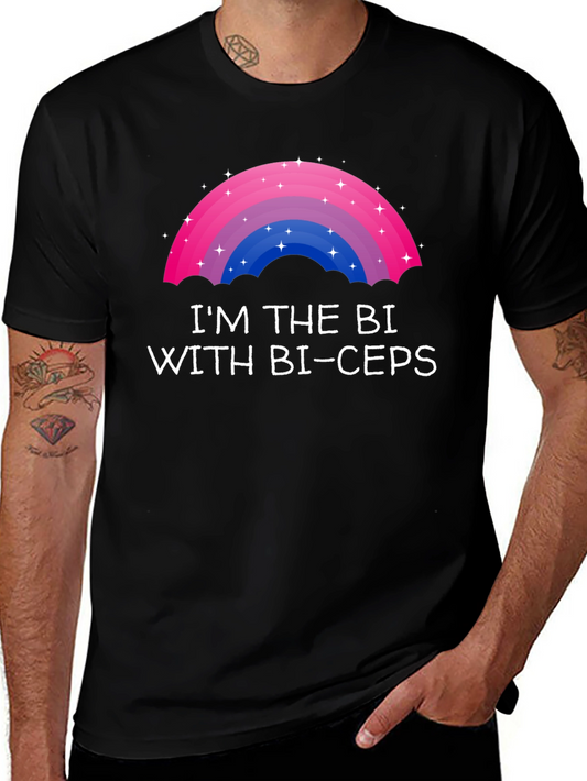 Bi Pride T-Shirt - Im the Bi with Bi-ceps