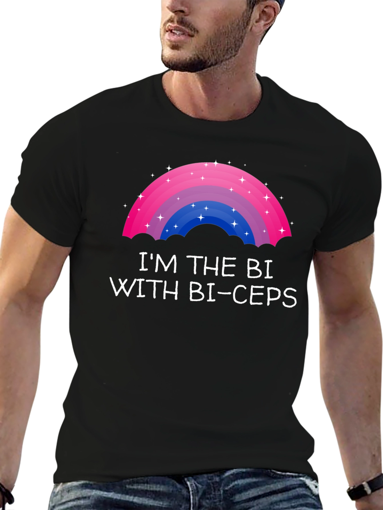 Bi Pride T-Shirt - Im the Bi with Bi-ceps