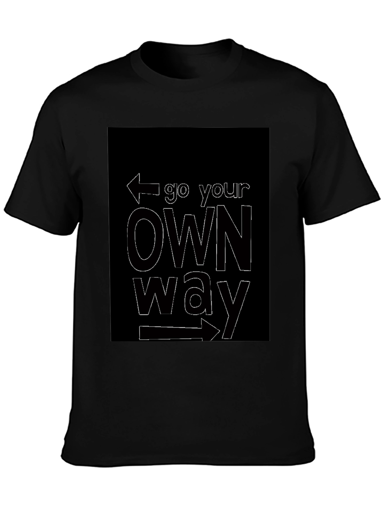 Go Your Own Way Black T-Shirt