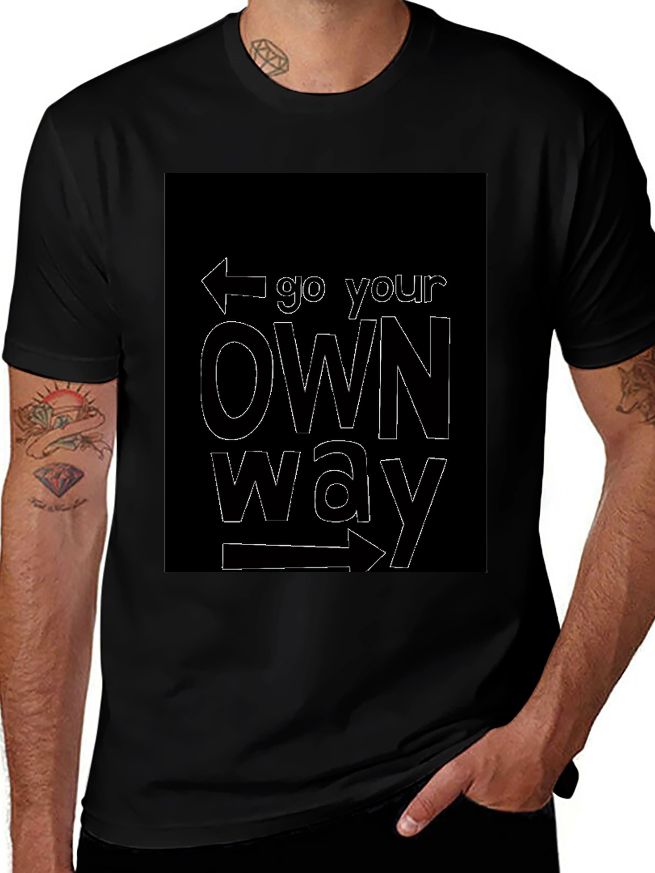 Go Your Own Way Black T-Shirt