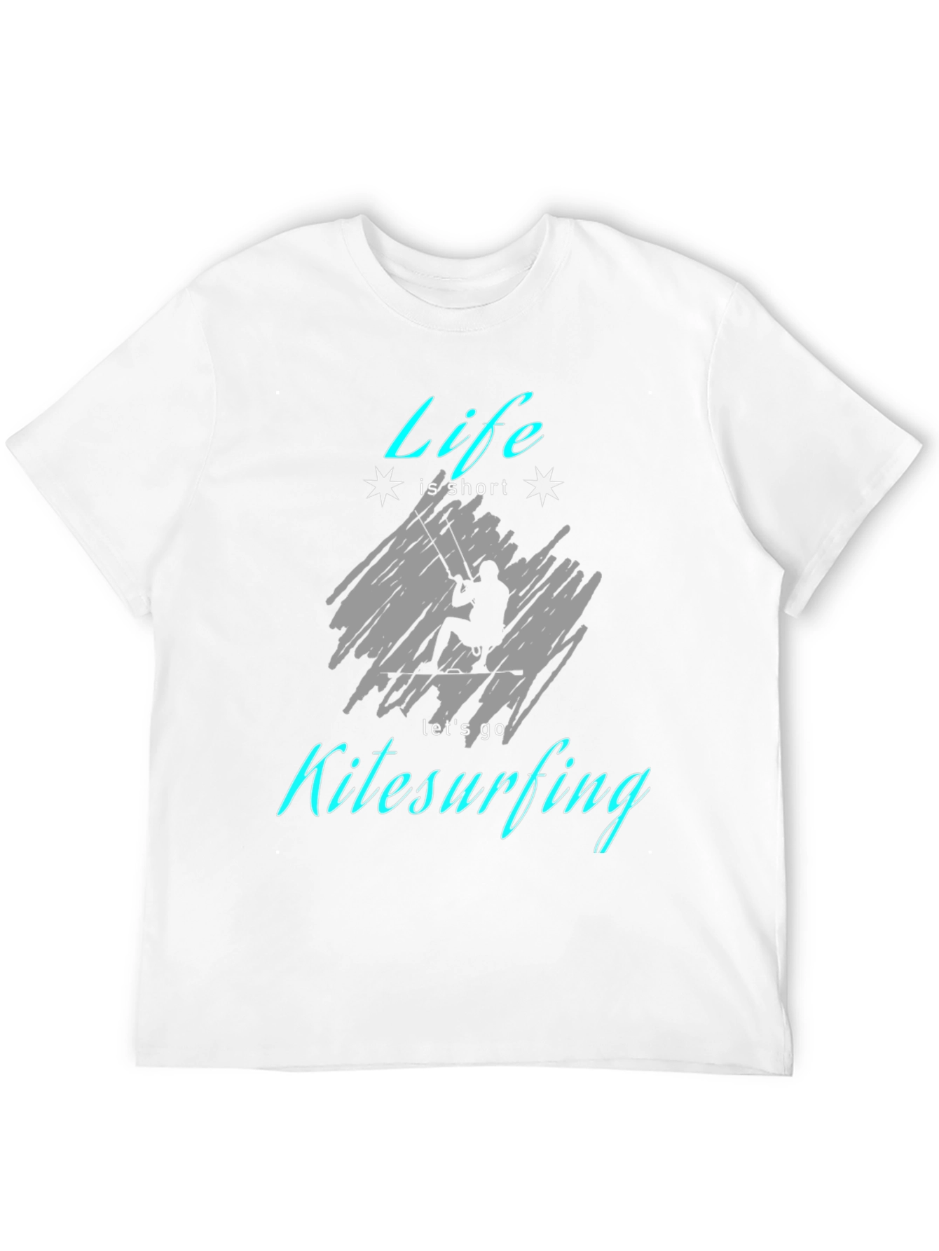 Life is Short Kitesurfing Black T-Shirt