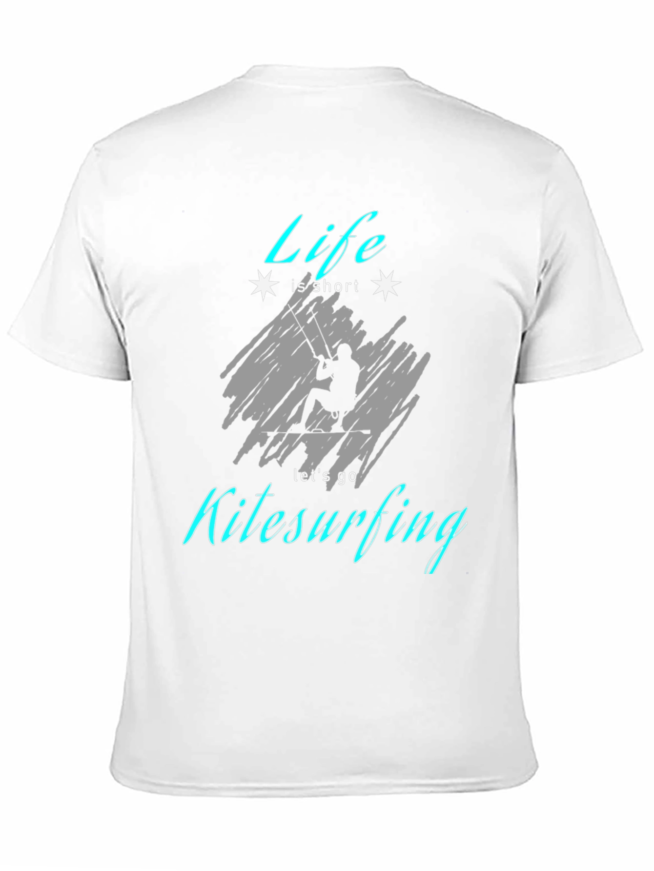Life is Short Kitesurfing Black T-Shirt