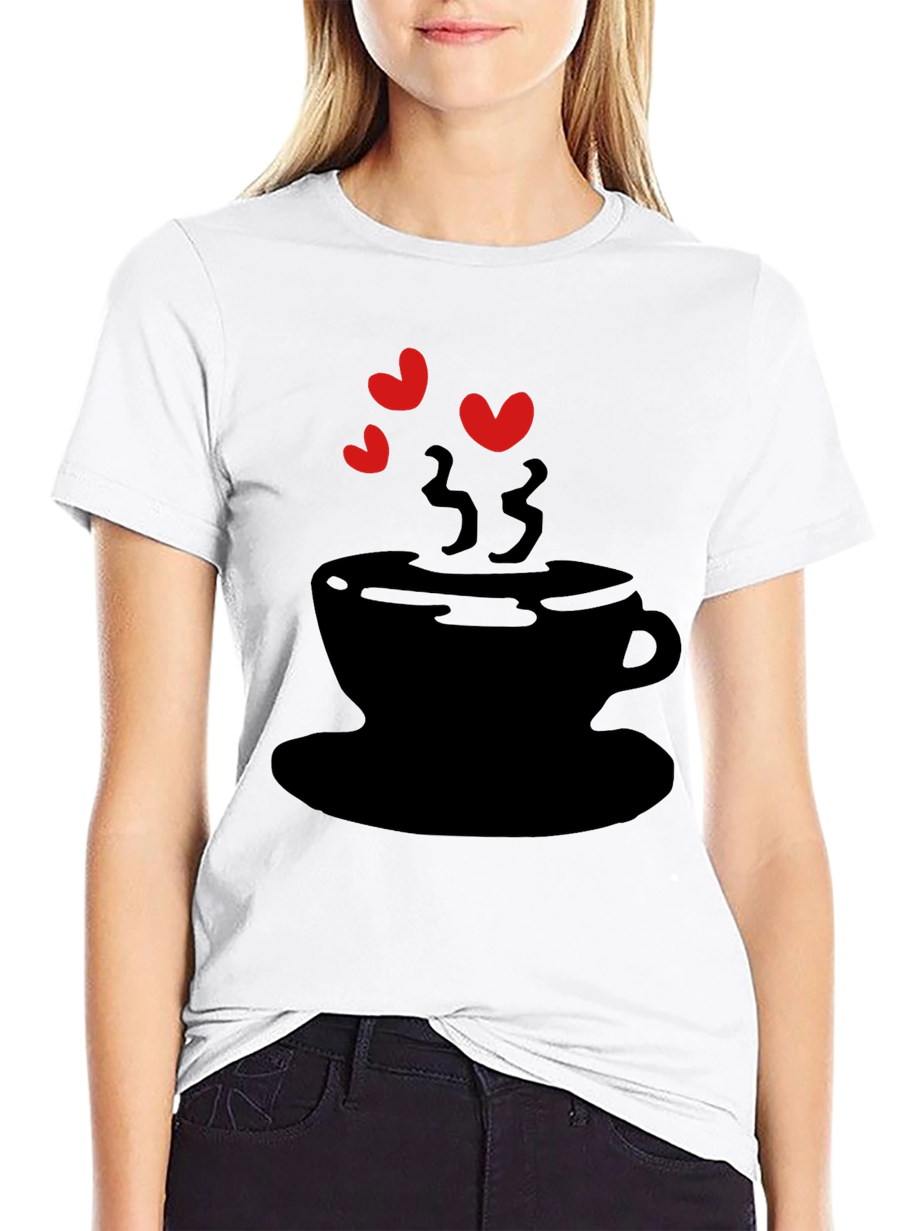 Love Coffee T-Shirt - Black Graphic Tee