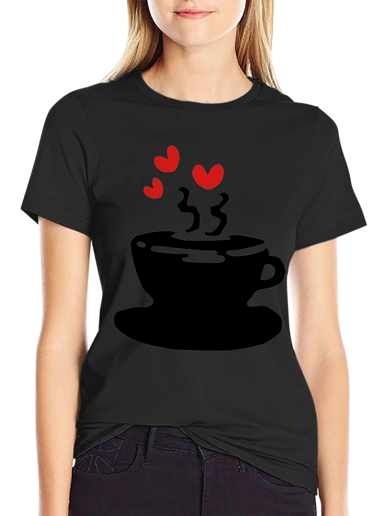 Love Coffee T-Shirt - Black Graphic Tee